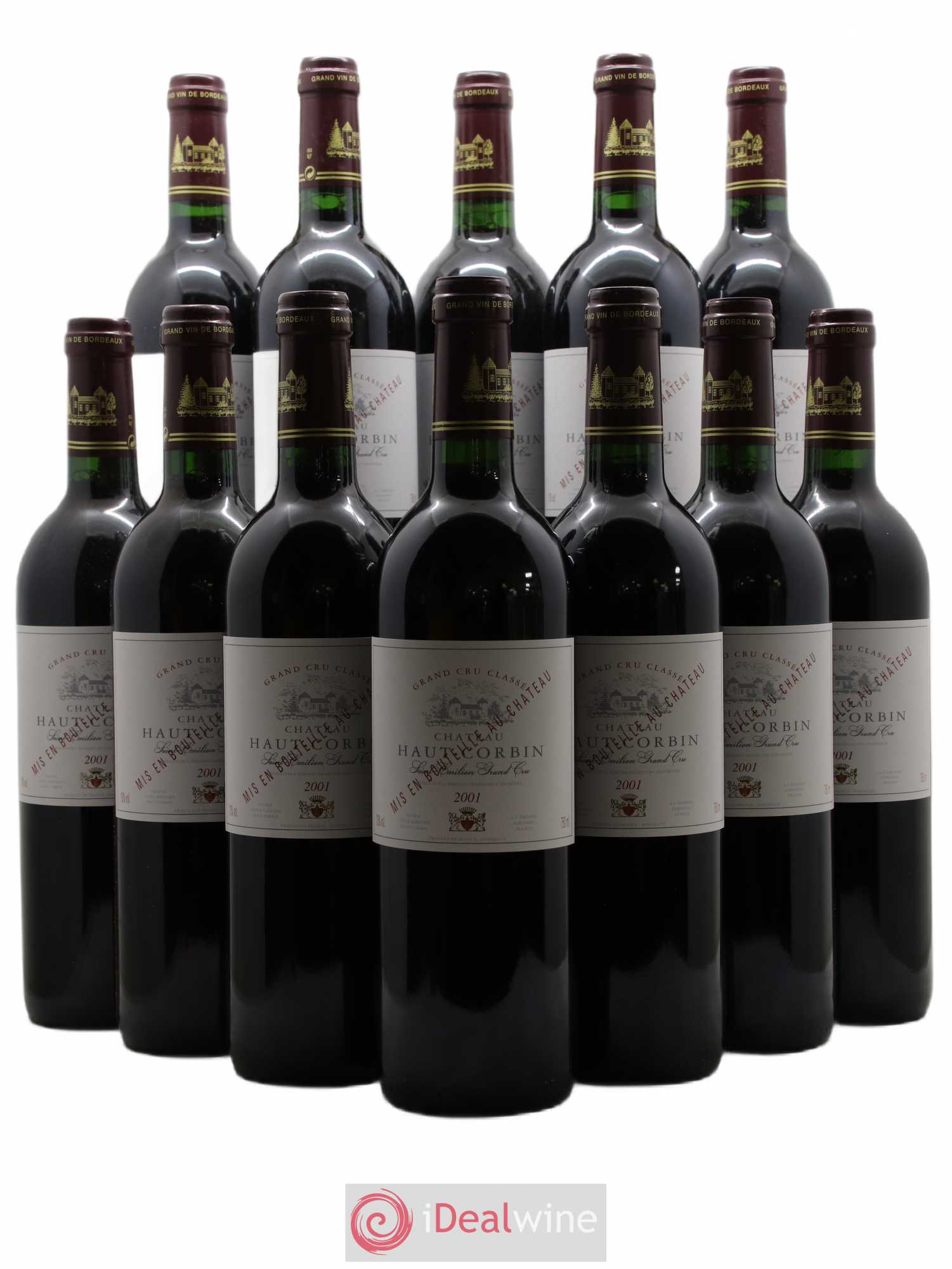 Château Haut Corbin Grand Cru (sans prix de réserve) 2001 - Lot de 12 bouteilles - 0