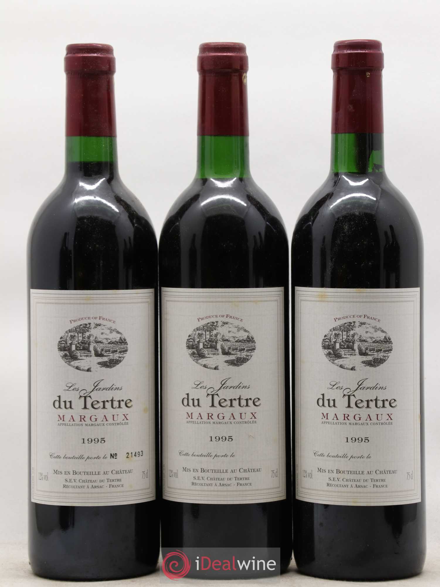 Bordeaux Margaux Les Jardins Du Tertre 1995 - Posten von 6 Flaschen - 1