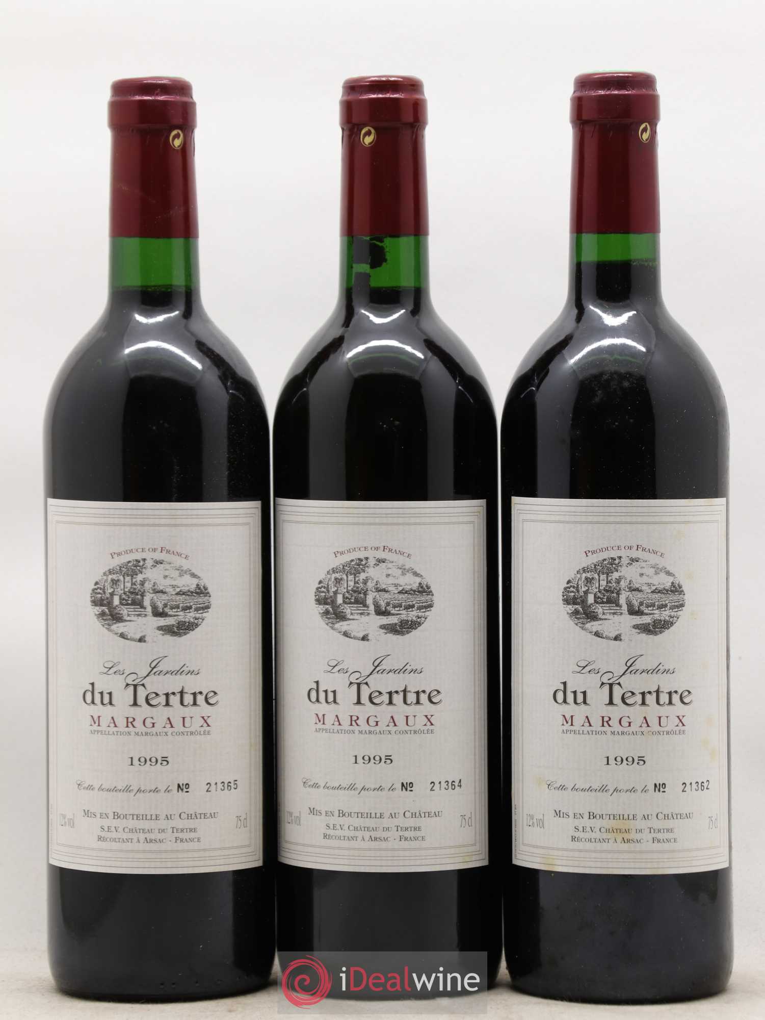 Bordeaux Margaux Les Jardins Du Tertre 1995 - Posten von 6 Flaschen - 2