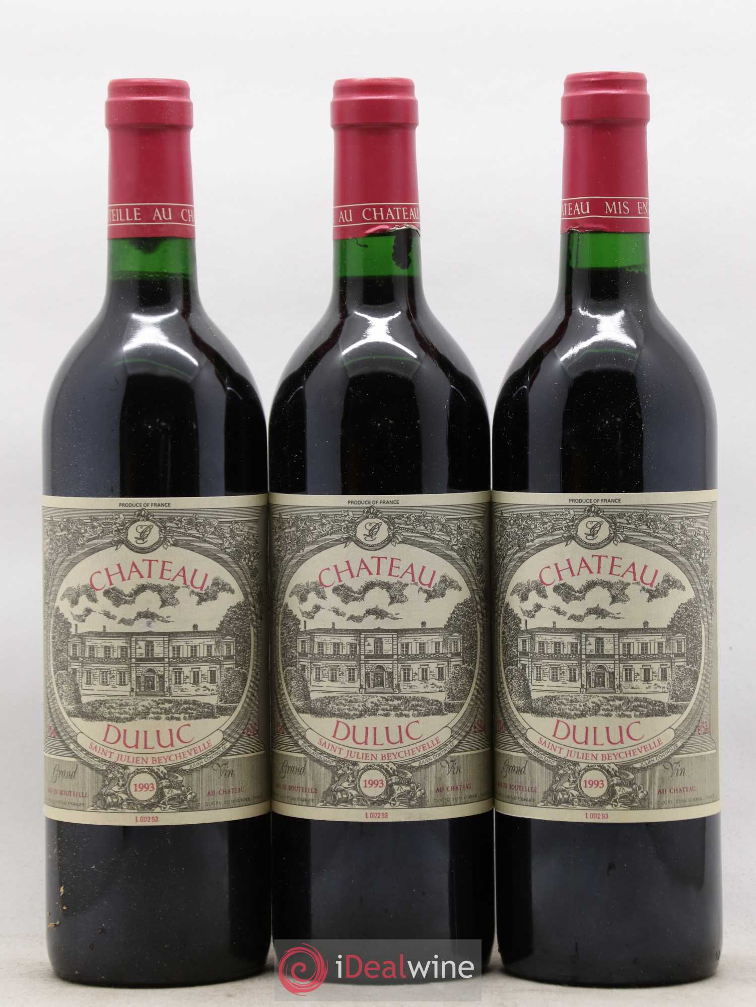 Duluc de Branaire Second Vin (sans prix de réserve) 1993 - Lot de 12 bouteilles - 1