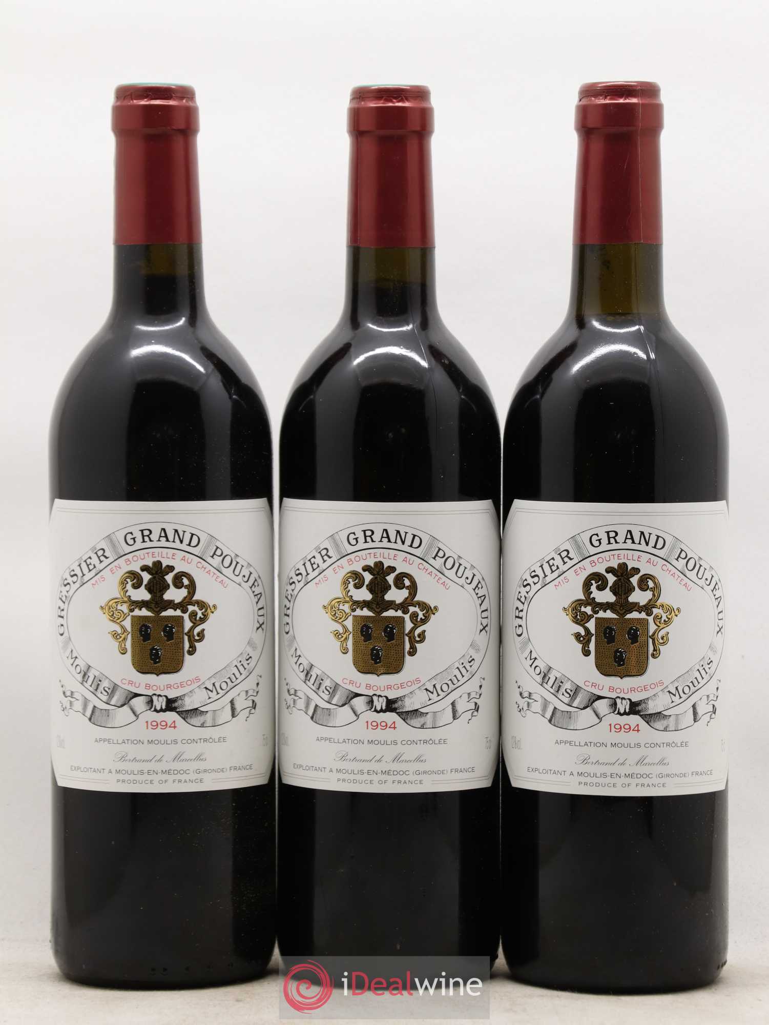 Château Gressier Grand Poujeaux Cru Bourgeois 1994 - Lot de 6 bouteilles - 2