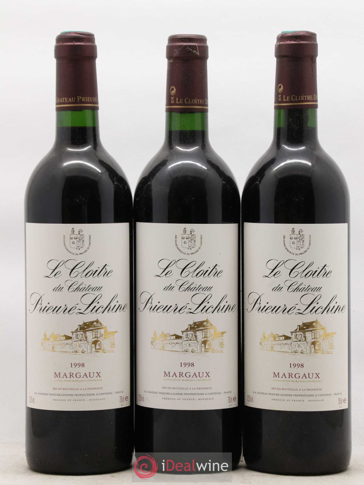Cloître de Prieuré Lichine 1998 - Lot de 12 bouteilles - 1