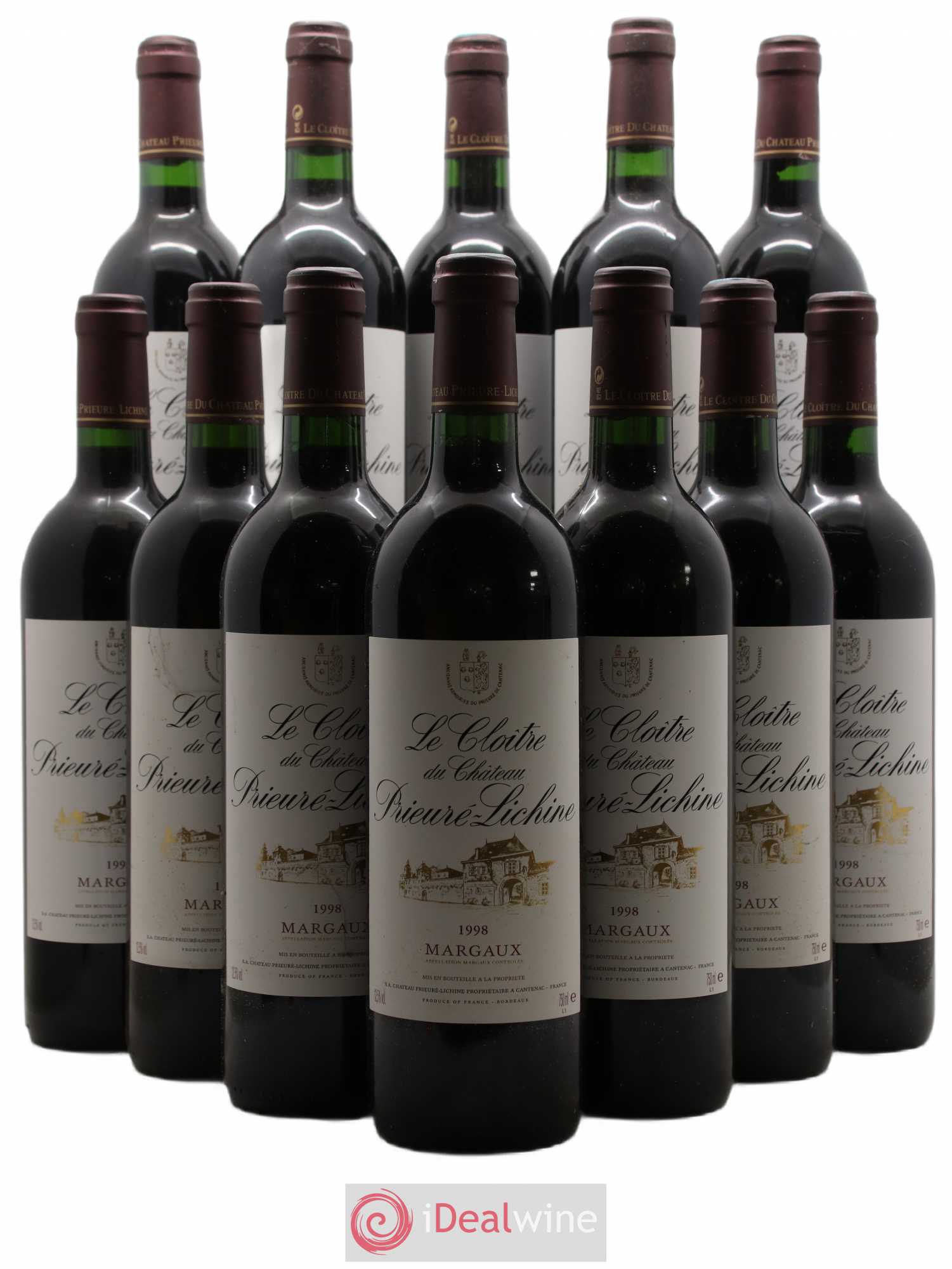 Cloître de Prieuré Lichine 1998 - Lot de 12 bouteilles - 0