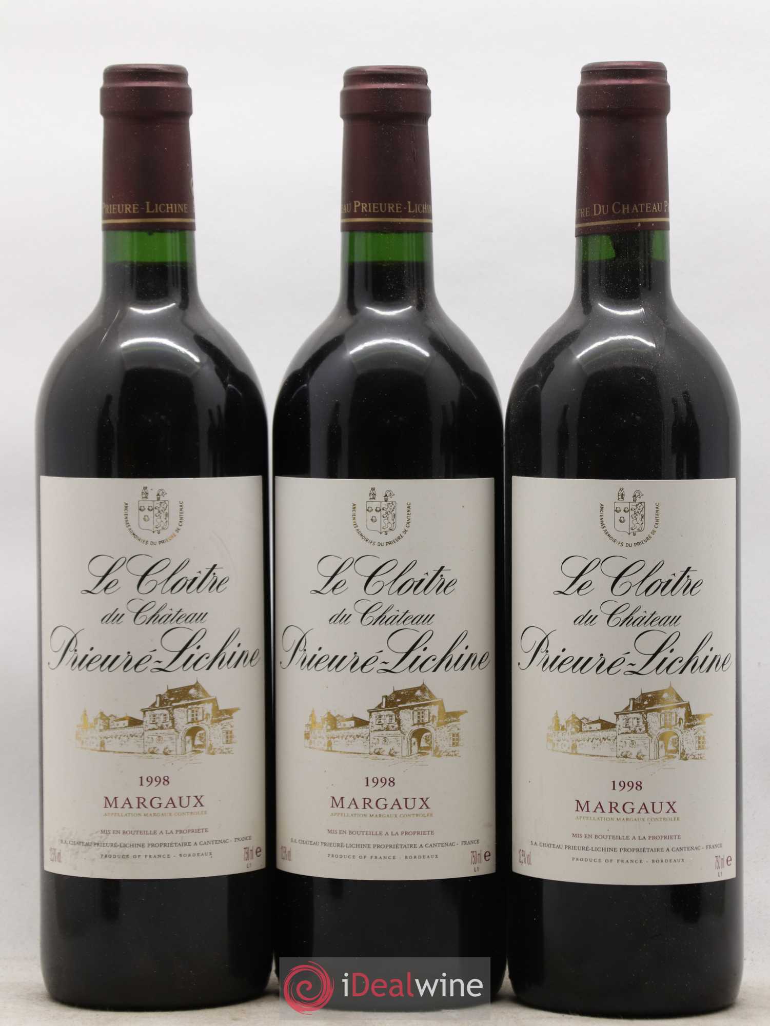 Cloître de Prieuré Lichine 1998 - Lot de 6 bouteilles - 1