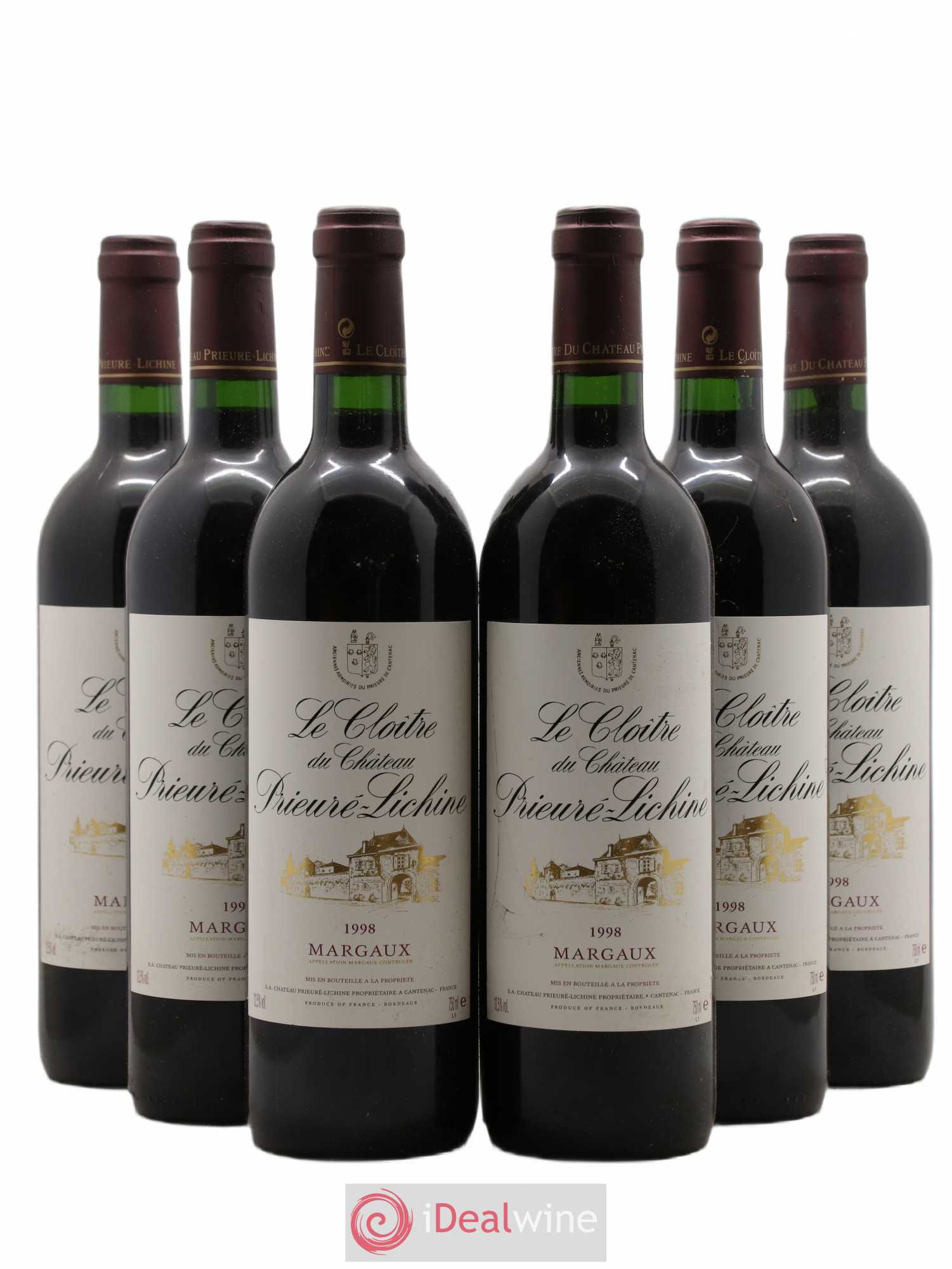 Cloître de Prieuré Lichine 1998 - Lot de 6 bouteilles - 0
