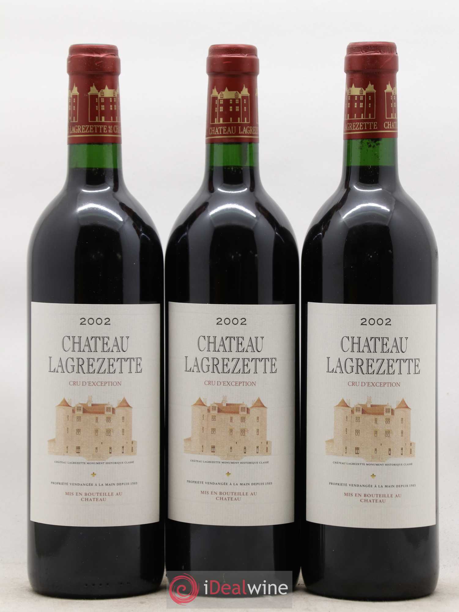Cahors Château Lagrezette Alain Dominique Perrin 2002 - Lot de 12 bouteilles - 2