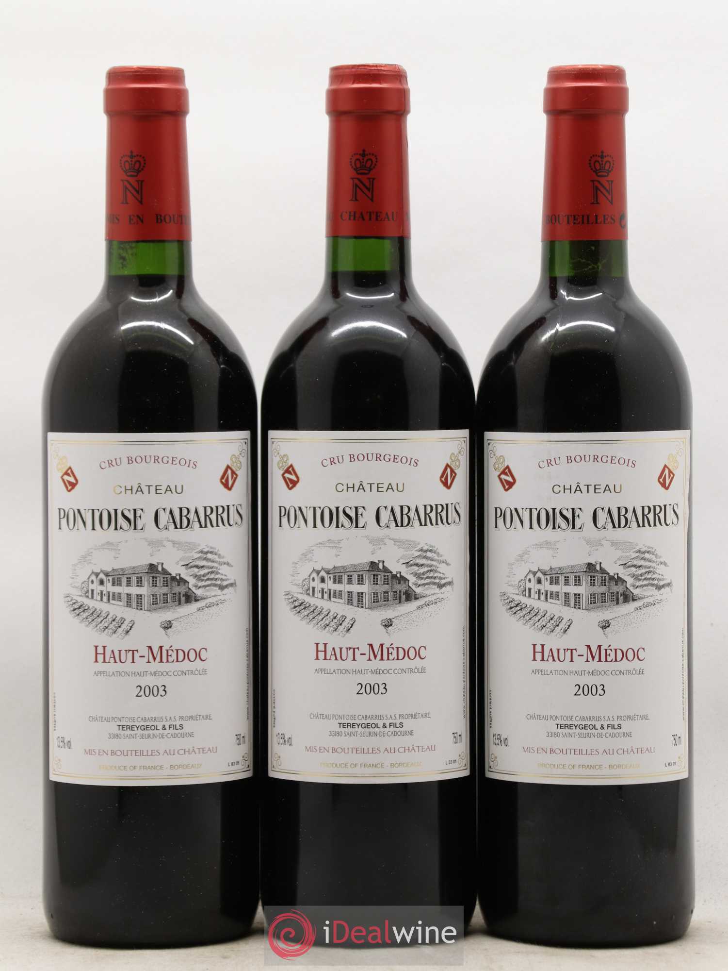 Château Pontoise Cabarrus Cru Bourgeois 2003 - Lot de 12 bouteilles - 1
