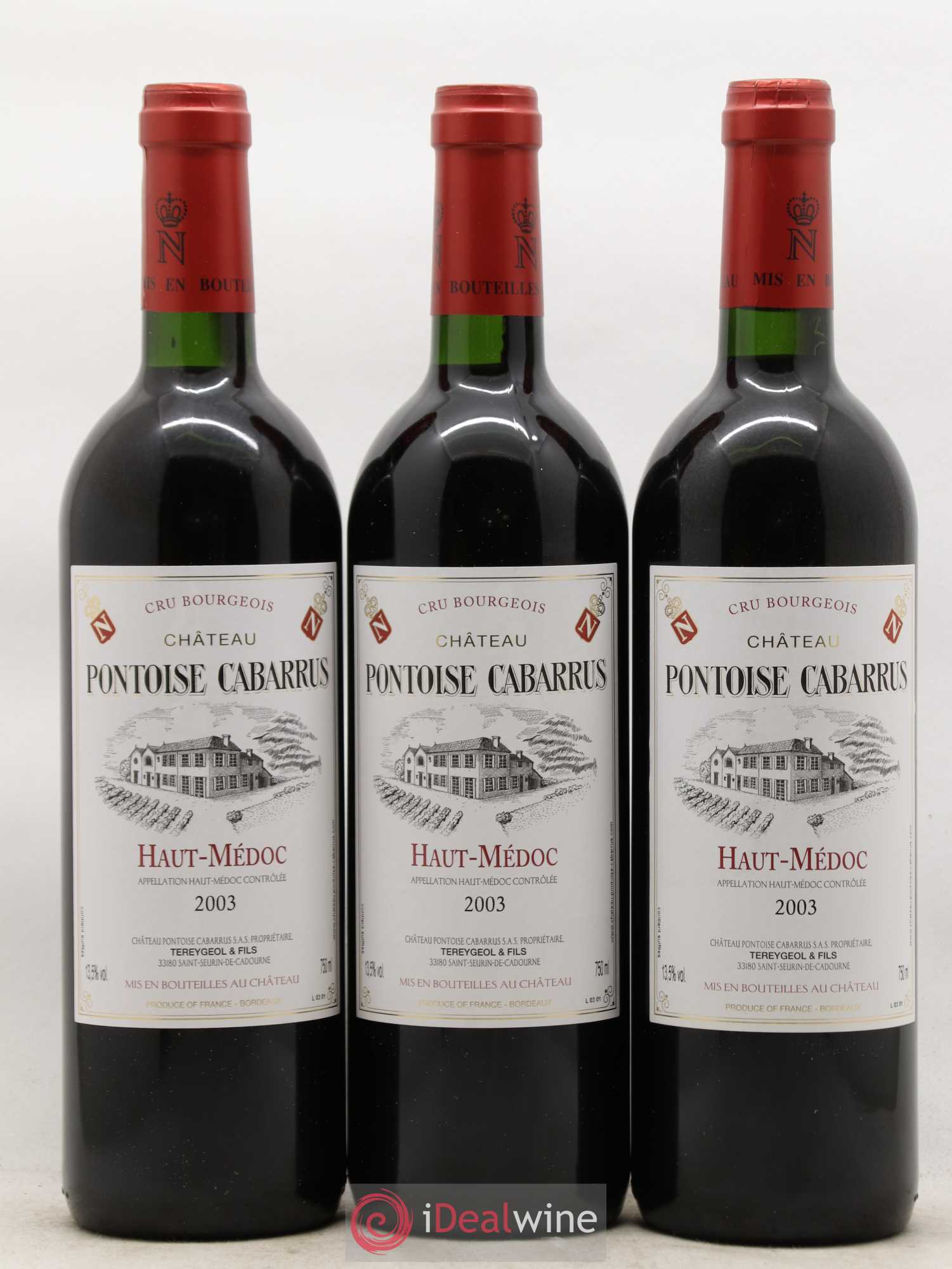 Château Pontoise Cabarrus Cru Bourgeois 2003 - Lot de 12 bouteilles - 3