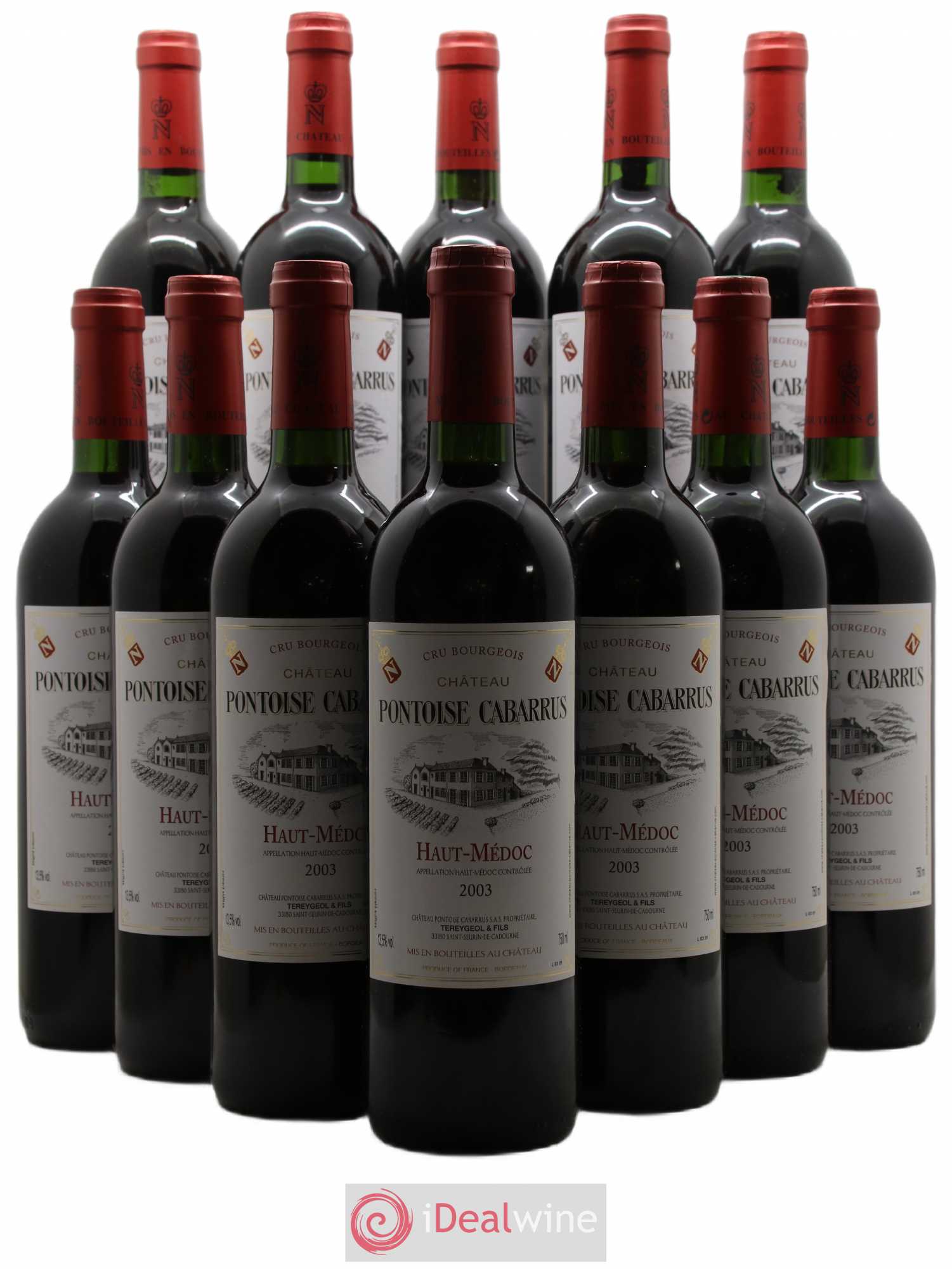 Château Pontoise Cabarrus Cru Bourgeois 2003 - Lot de 12 bouteilles - 0
