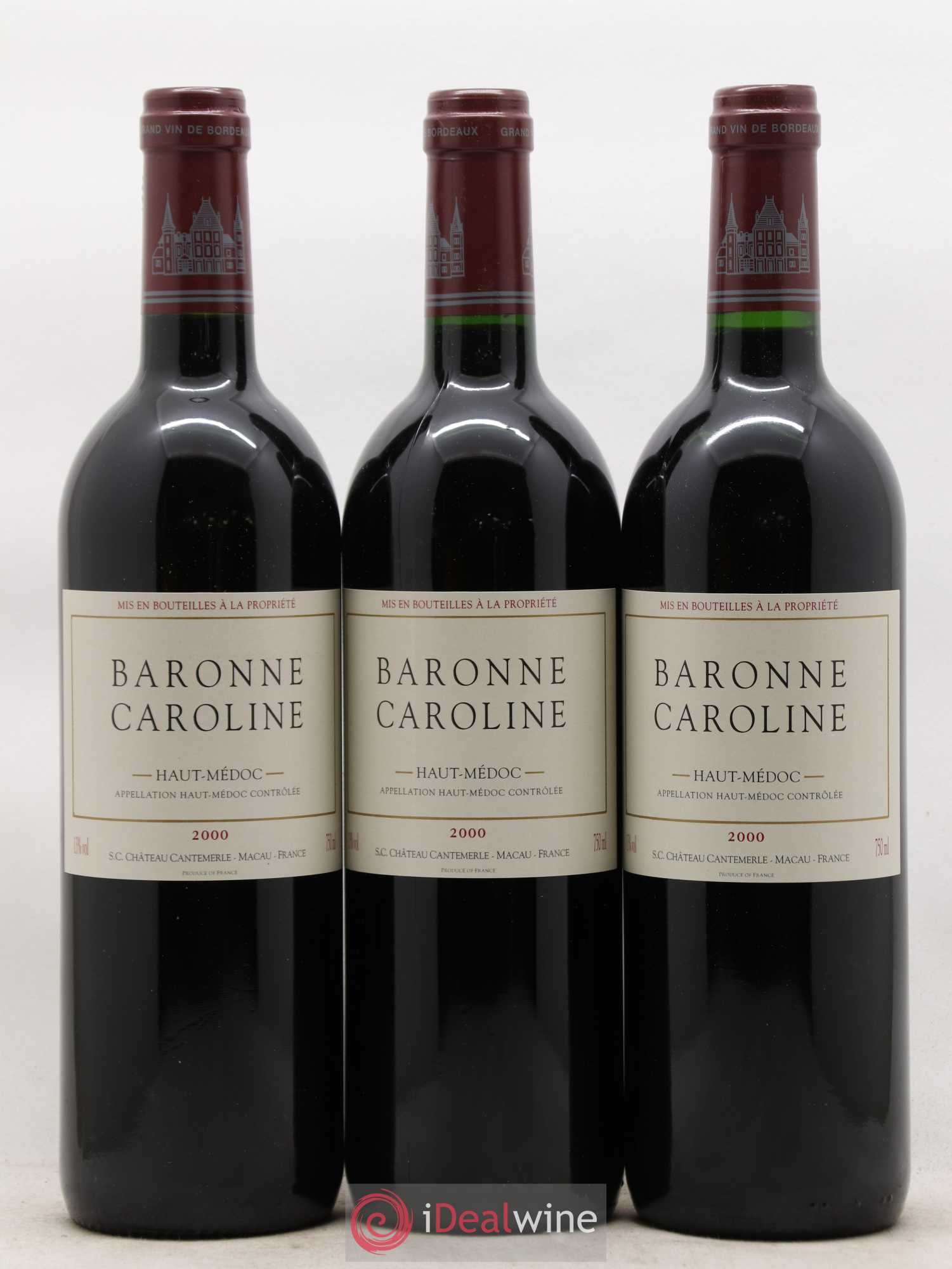 Haut Médoc cuvée Baronne caroline Château Cantemerle 2000 - Posten von 12 Flaschen - 1