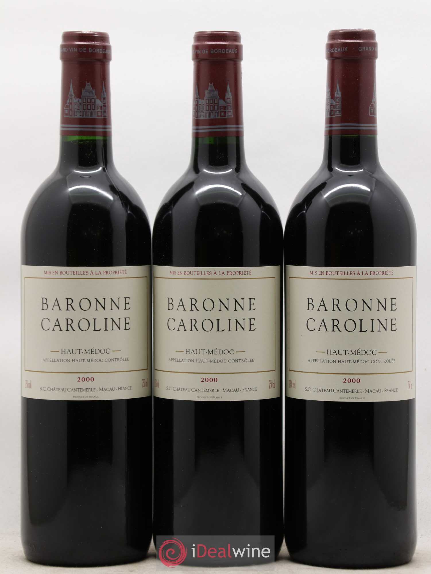 Haut Médoc cuvée Baronne caroline Château Cantemerle 2000 - Posten von 6 Flaschen - 1