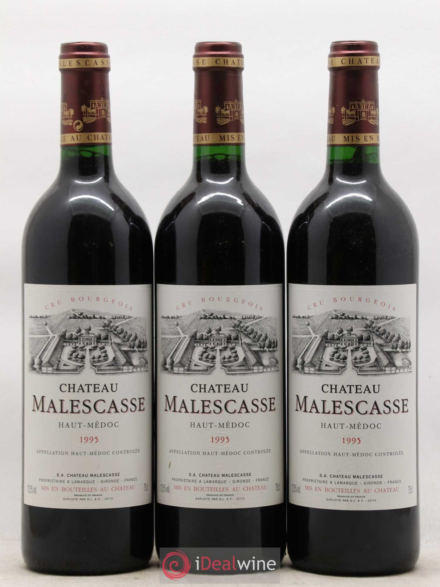 Château Malescasse Cru Bourgeois Exceptionnel (sans prix de réserve) 1995 - Lot de 12 bouteilles - 1