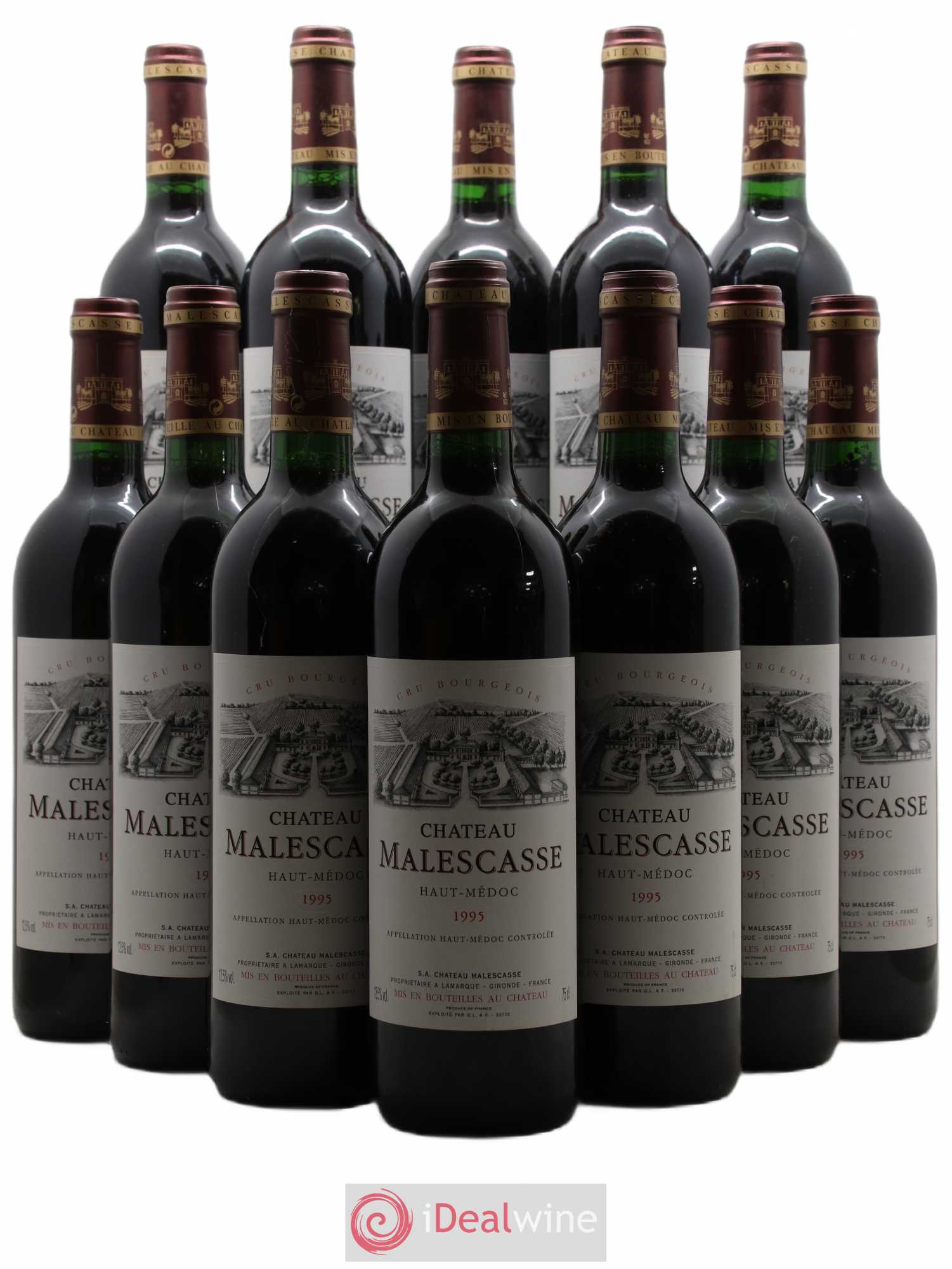 Château Malescasse Cru Bourgeois Exceptionnel (sans prix de réserve) 1995 - Lot de 12 bouteilles - 0