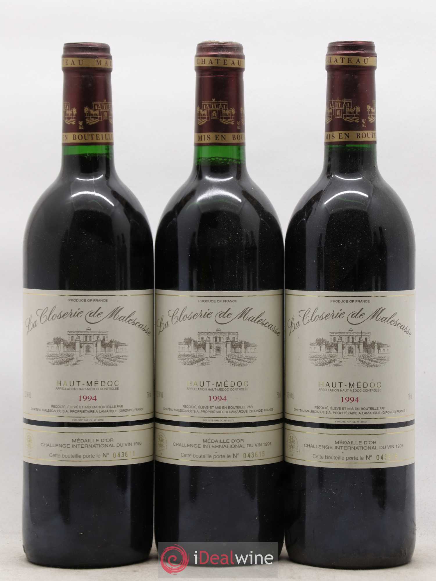Haut Médoc Closerie de Malescasse 1994 - Posten von 6 Flaschen - 1