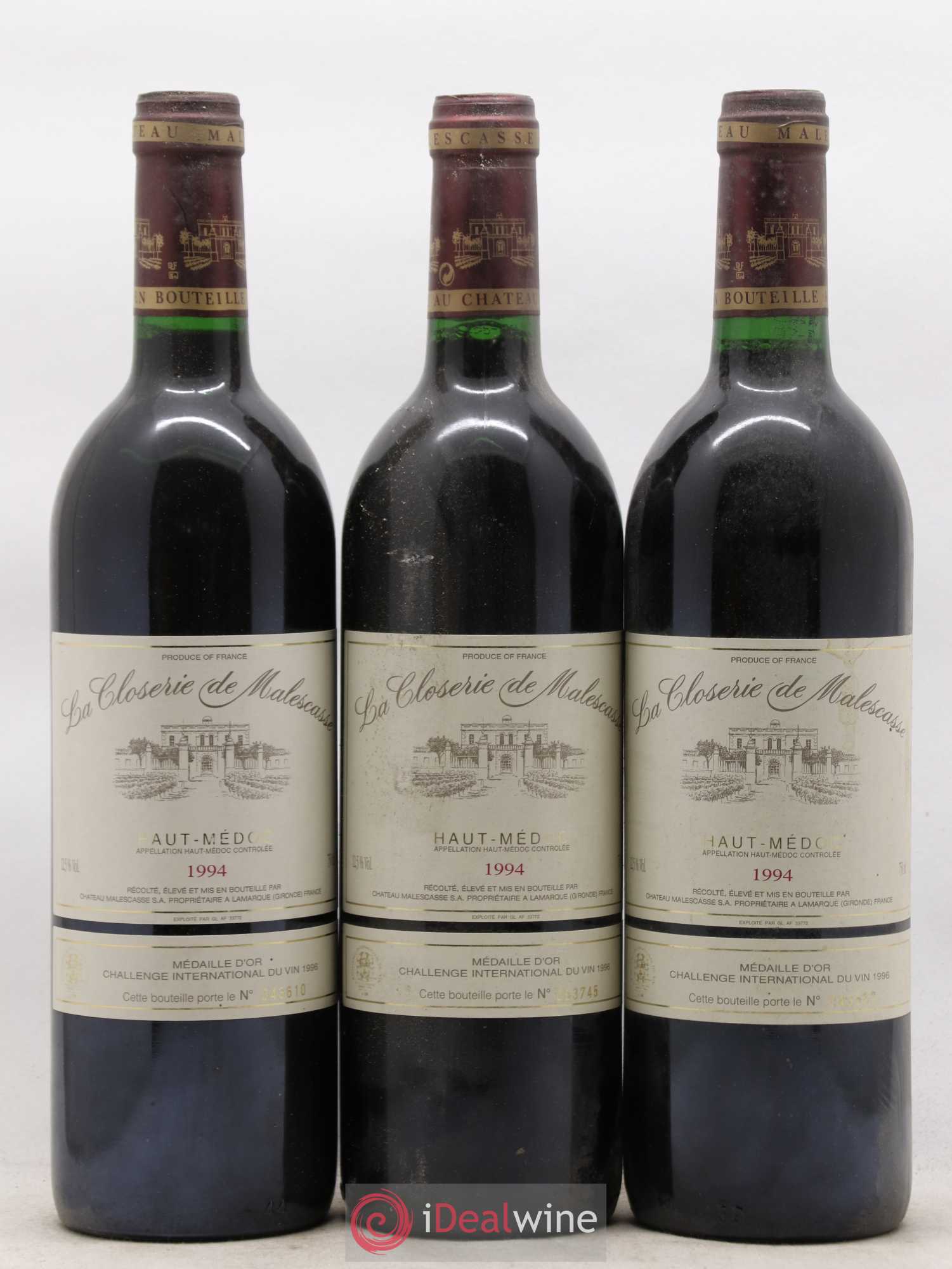 Haut Médoc Closerie de Malescasse 1994 - Posten von 6 Flaschen - 2