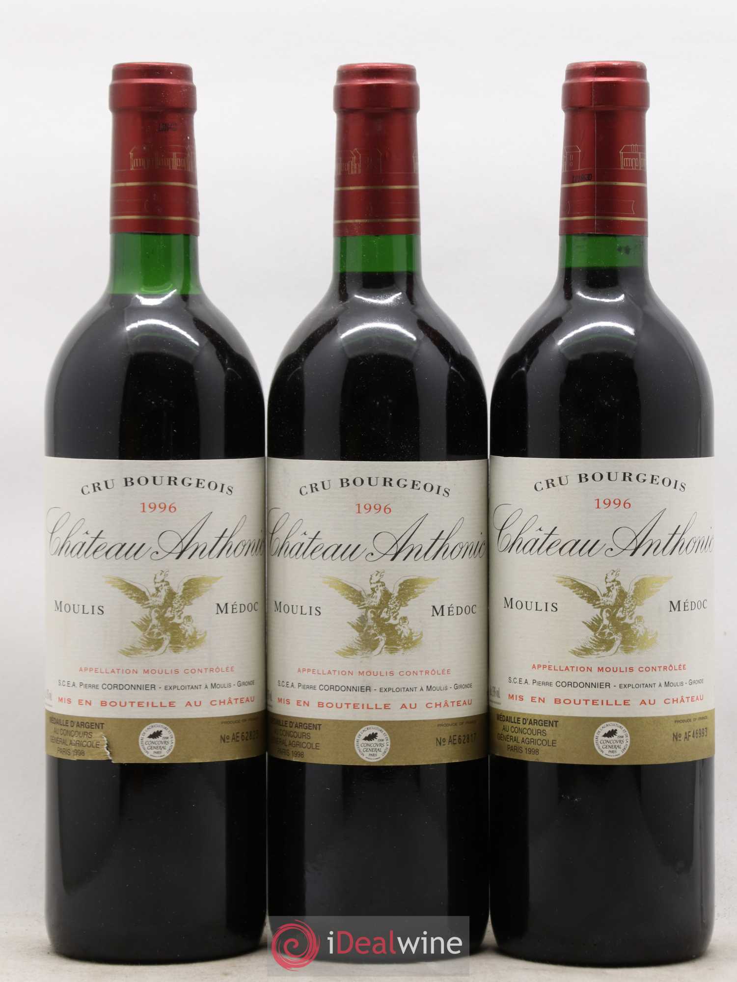 Château Anthonic Cru Bourgeois 1996 - Lot de 6 bouteilles - 2