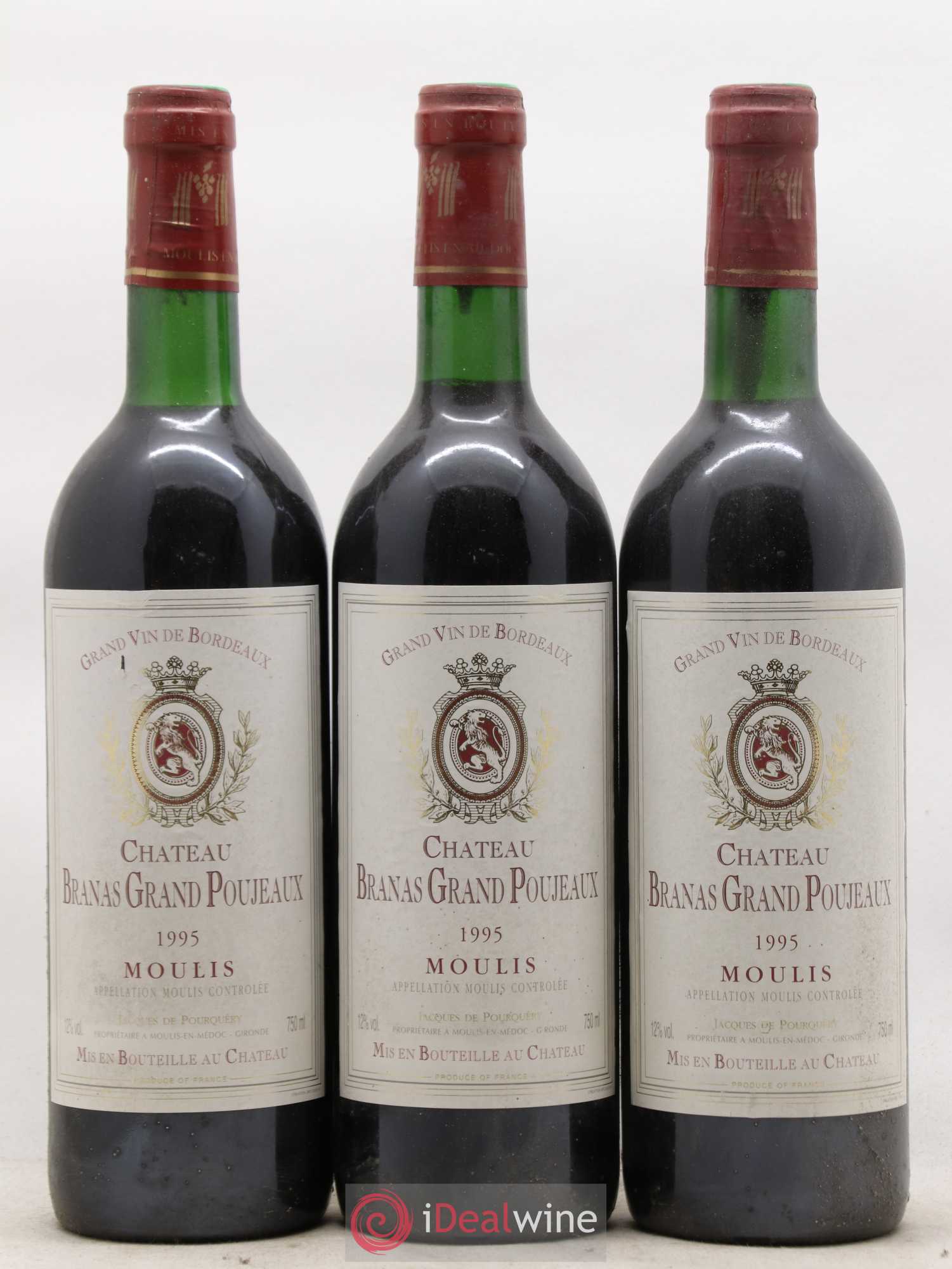 Château Branas Grand Poujeaux Cru Bourgeois (sans prix de réserve) 1995 - Lot de 6 bouteilles - 2