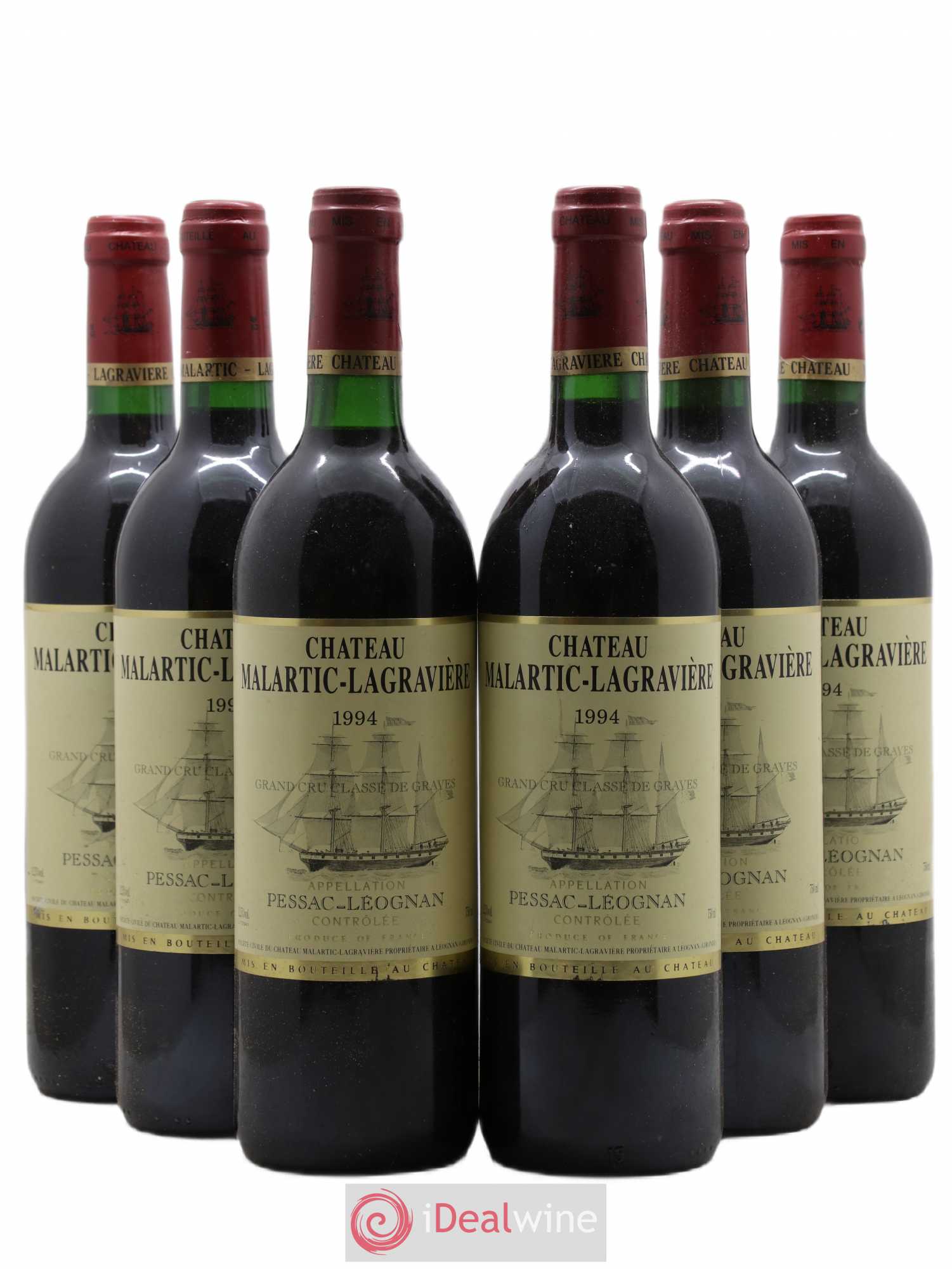 Château Malartic-Lagravière Cru Classé de Graves 1994 - Lot de 6 bouteilles - 0