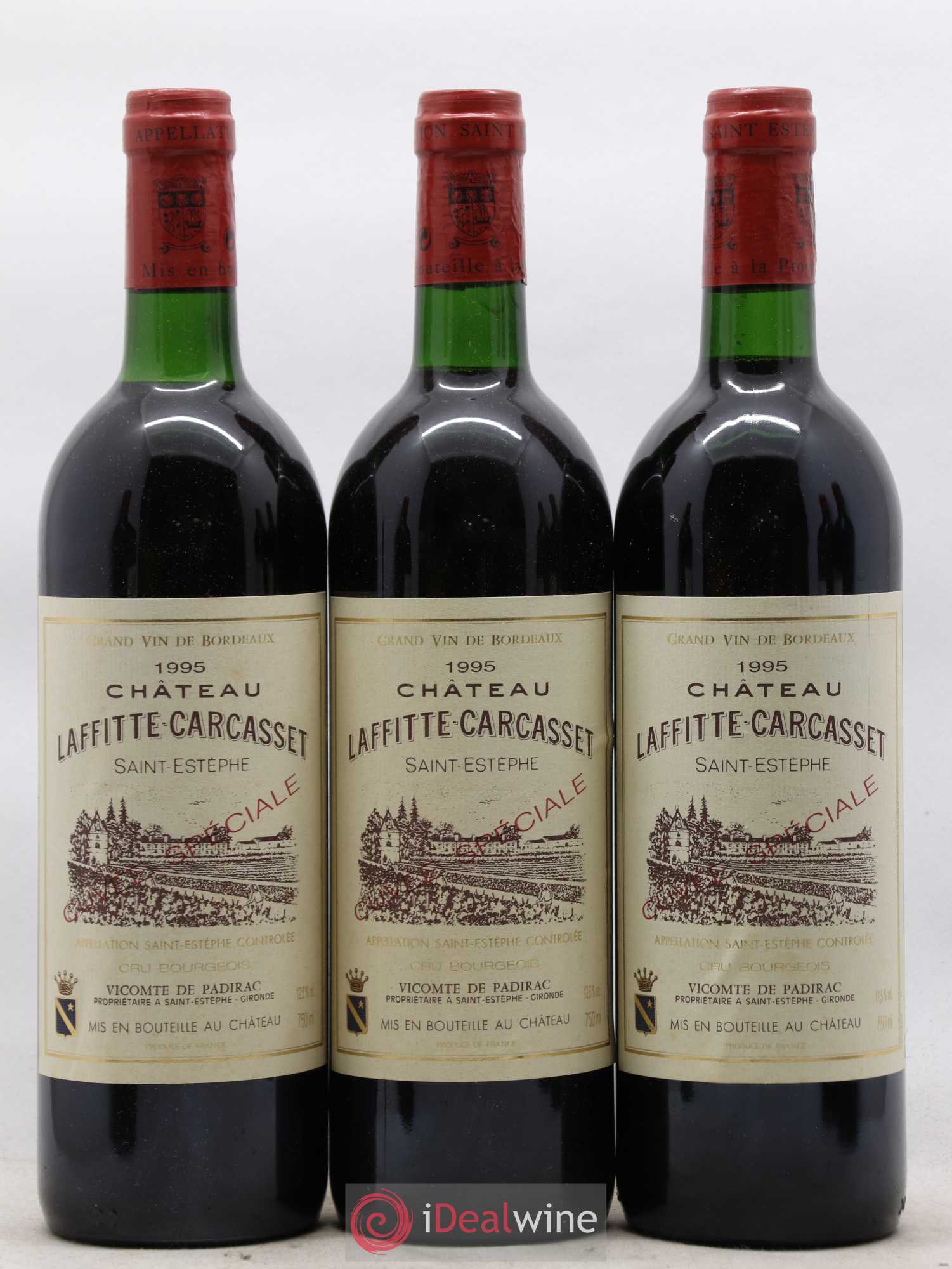 Château Laffitte Carcasset Cru Bourgeois Cuvée spéciale (sans prix de réserve) 1995 - Posten von 6 Flaschen - 1