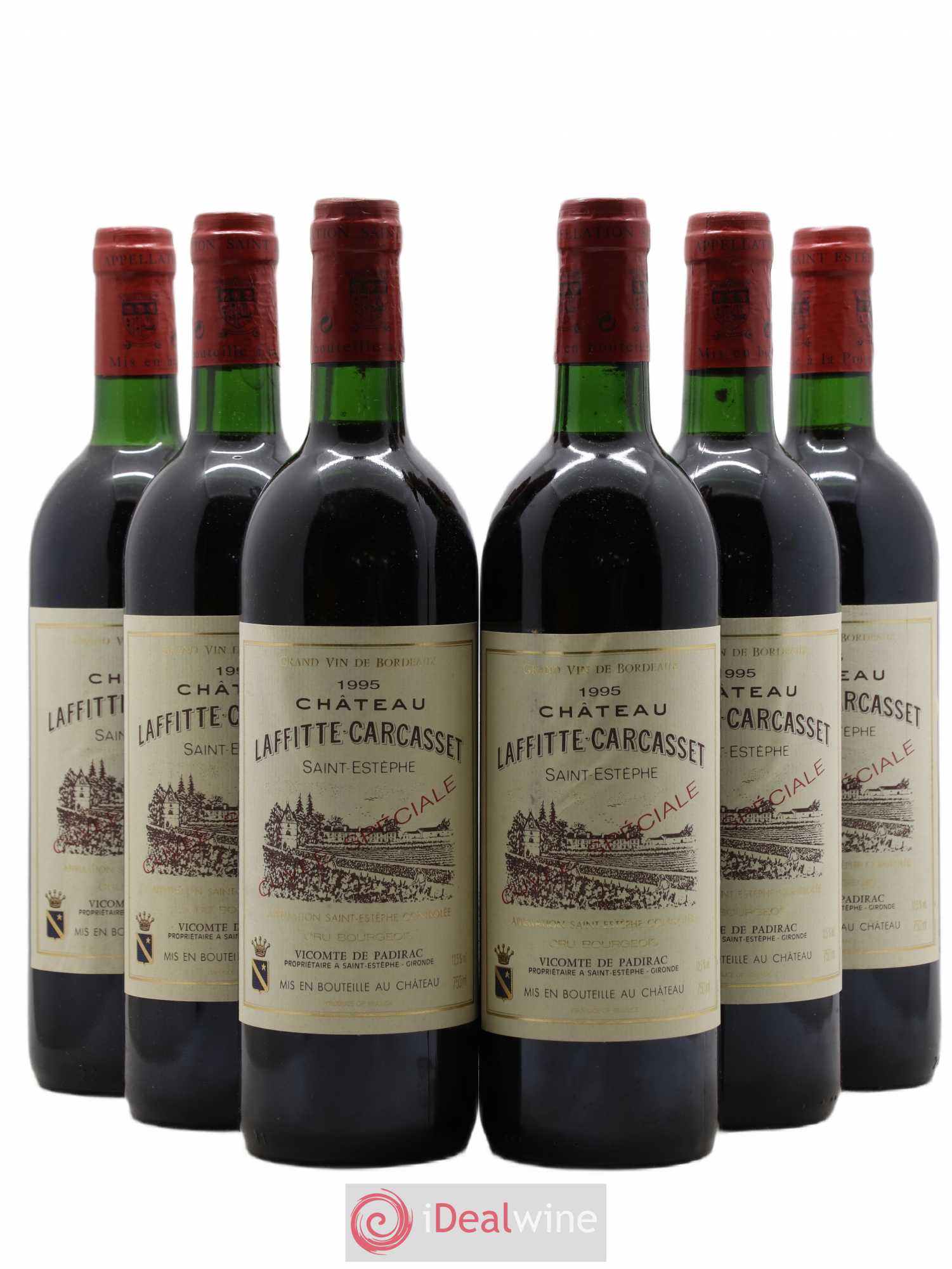 Château Laffitte Carcasset Cru Bourgeois Cuvée spéciale (sans prix de réserve) 1995 - Posten von 6 Flaschen - 0