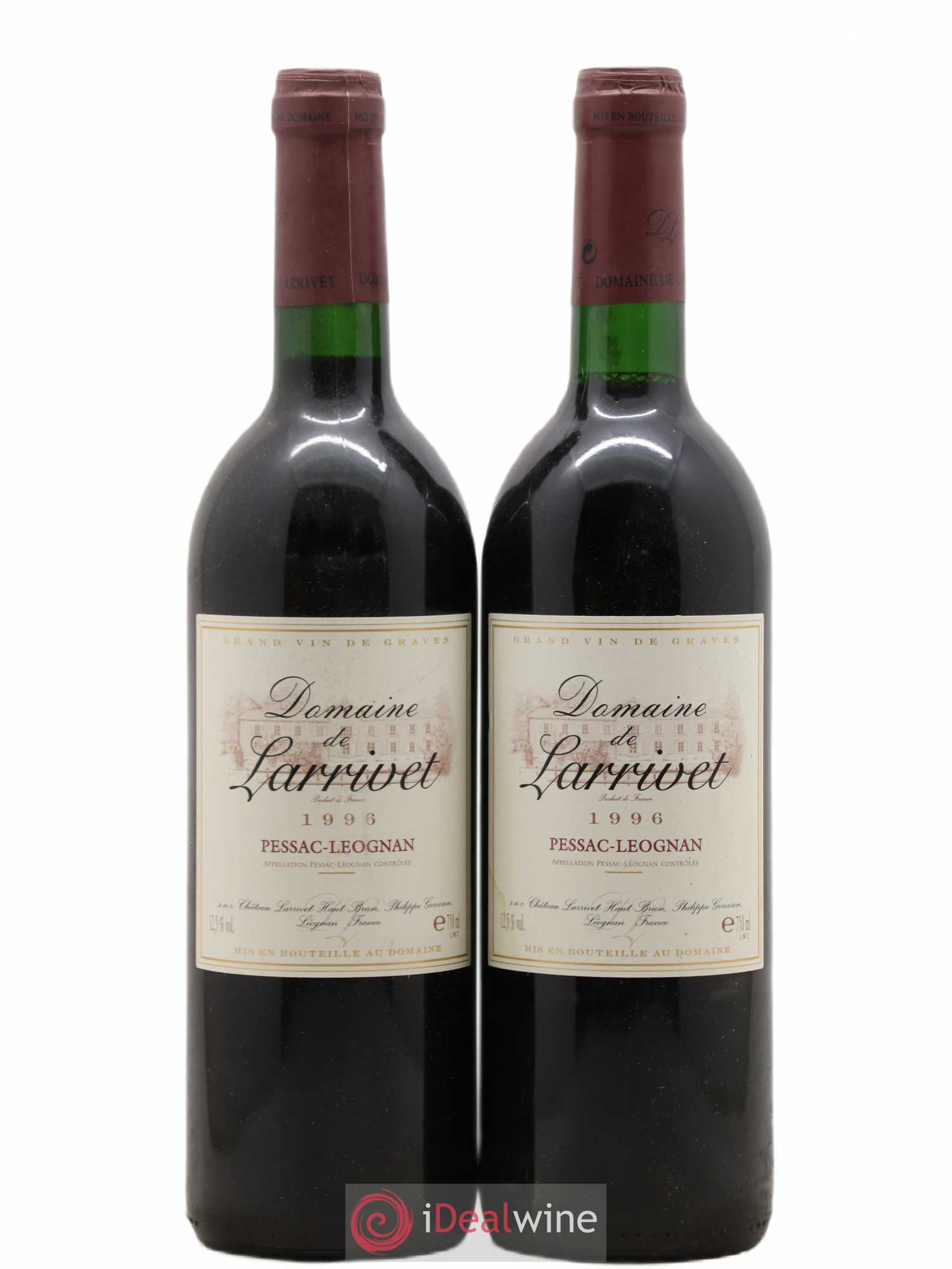 Pessac-Léognan Domaine de Larrivet 1996 - Lot de 2 bouteilles - 0