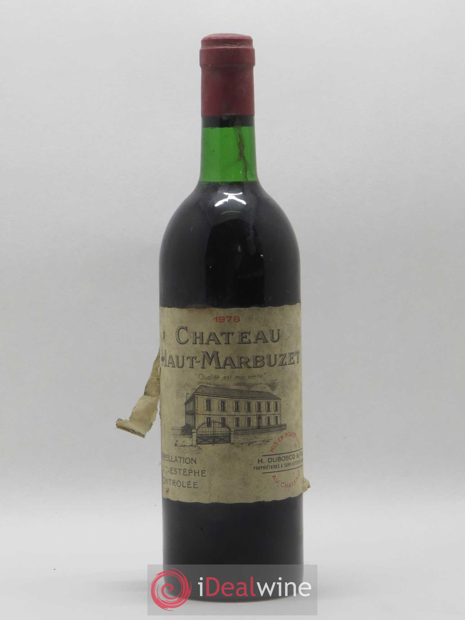 Château Haut Marbuzet 1978 - Lot de 1 bouteille - 0