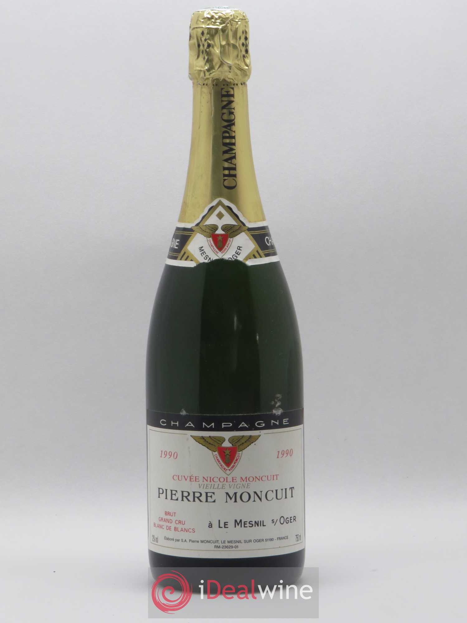 Champagne Vieilles vignes Nicole Moncuit Domaine Pierre Moncuit 1990 - Posten von 1 Flasche - 0