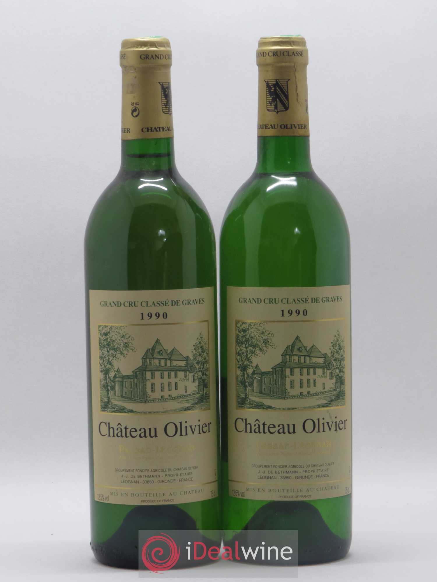 Château Olivier Cru Classé de Graves 1990 - Lot de 2 bouteilles - 0