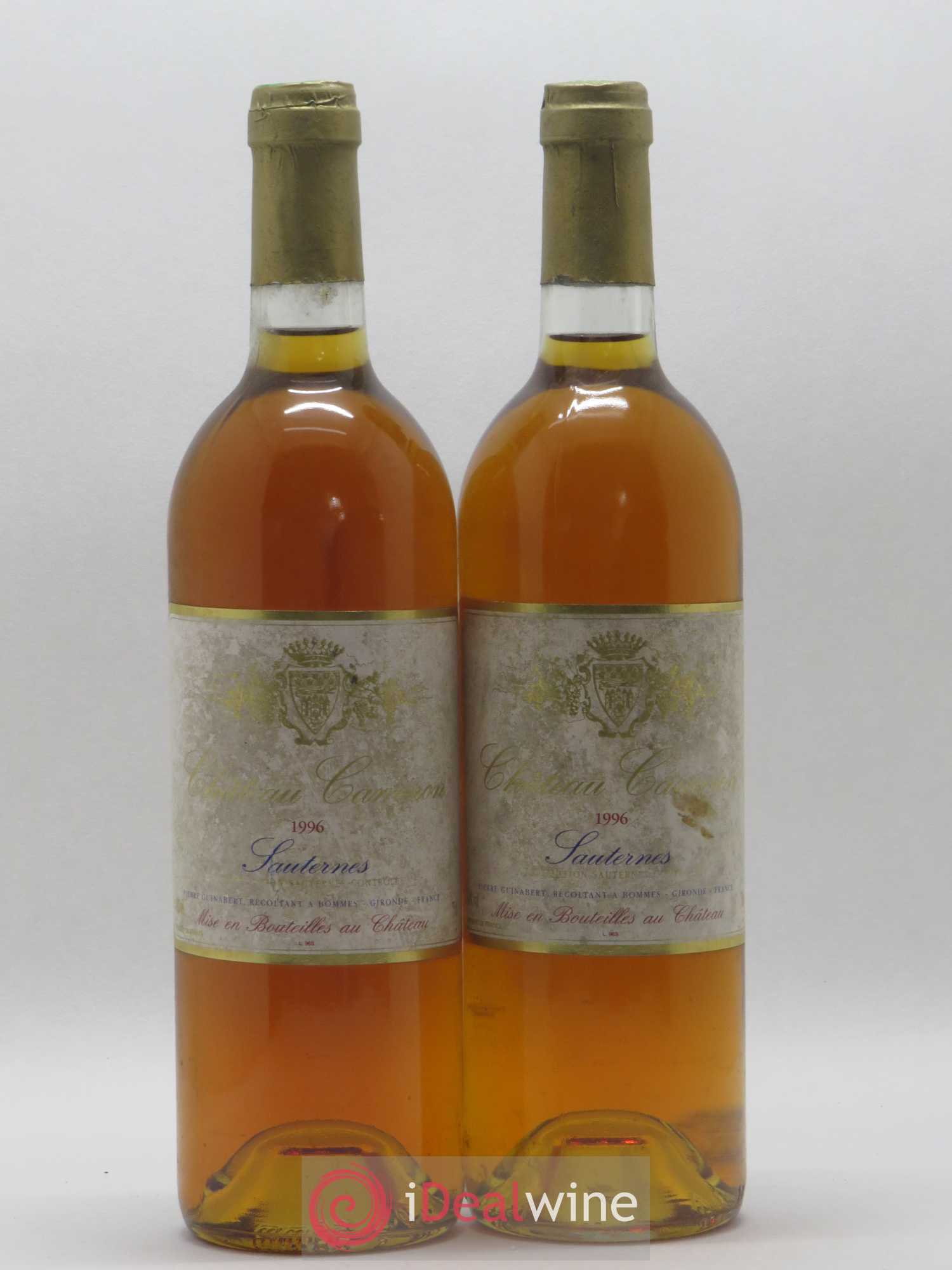 Sauternes Château Cameron 1996 - Lotto di 2 bottiglie - 0