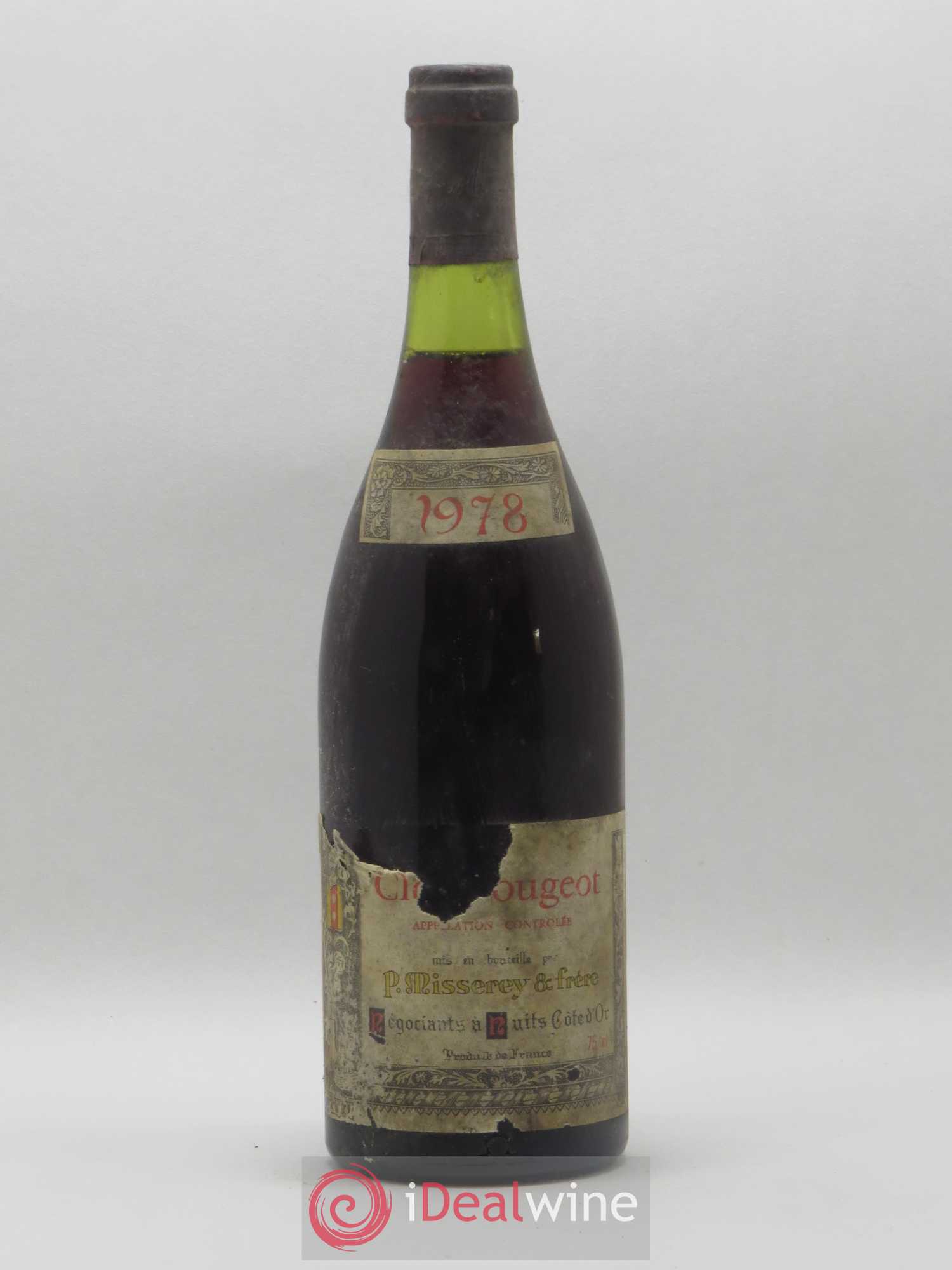 Clos de Vougeot Grand Cru Misserey 1978 - Lot de 1 bouteille - 0
