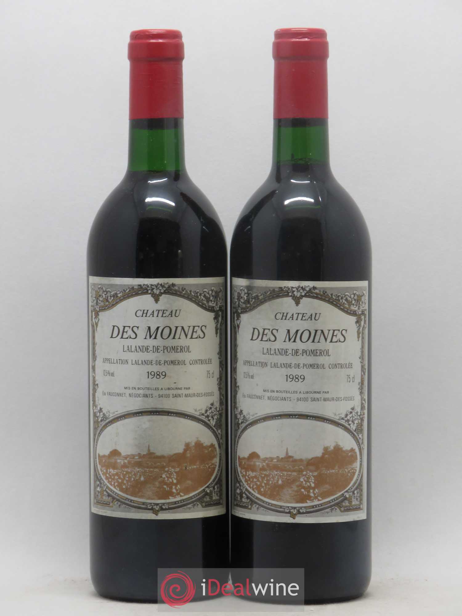 Lalande-de-Pomerol Château Des Moines 1989 - Posten von 2 Flaschen - 0