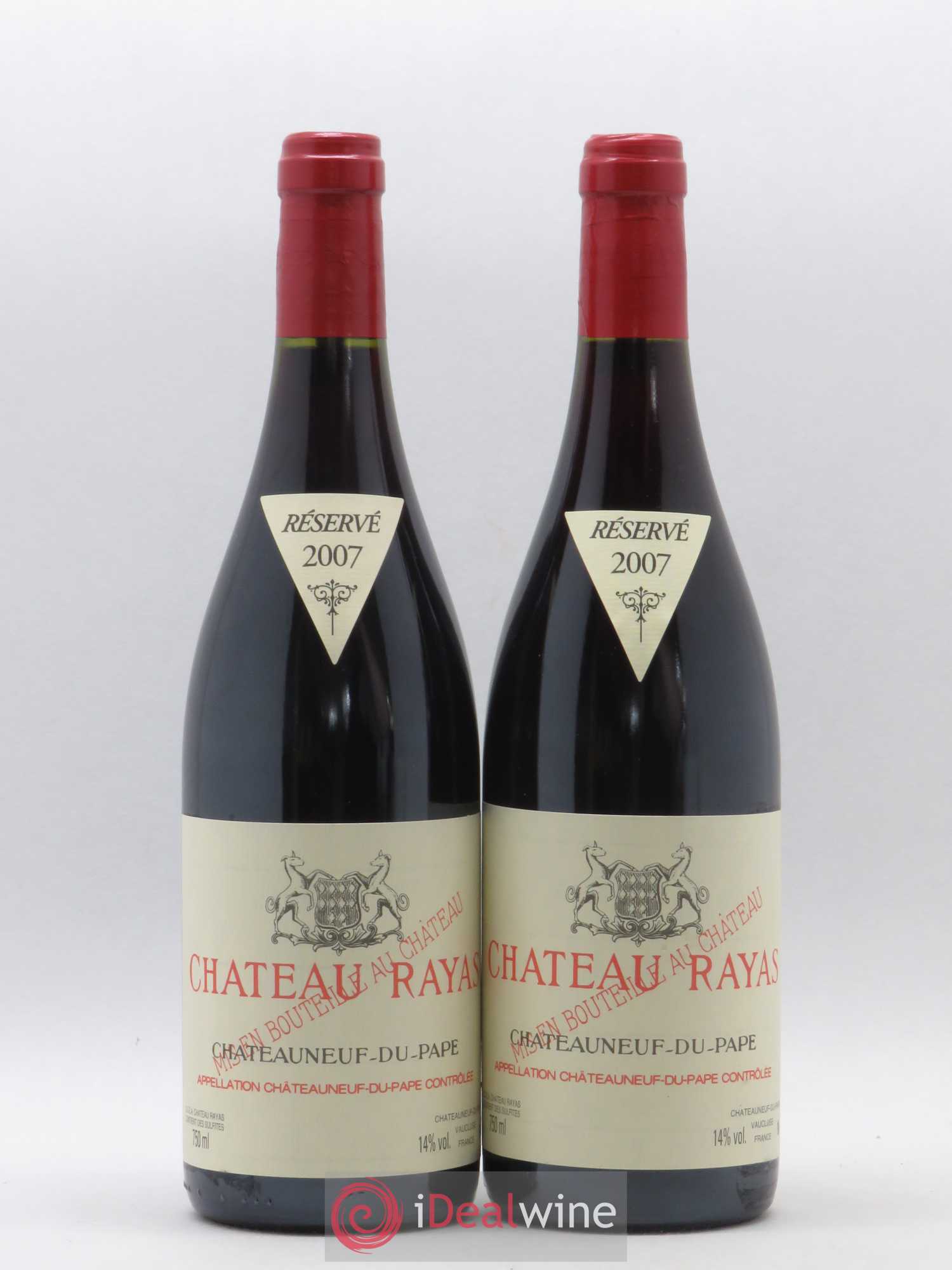 Châteauneuf-du-Pape Château Rayas Emmanuel Reynaud 2007 - Lot de 2 bouteilles - 0
