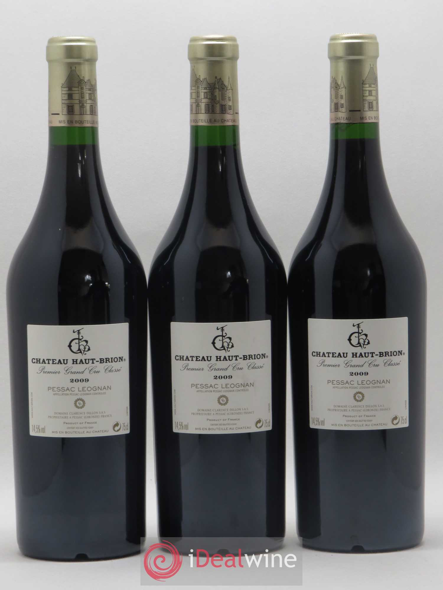 Château Haut Brion 1er Grand Cru Classé 2009 - Lot de 3 bouteilles - 1
