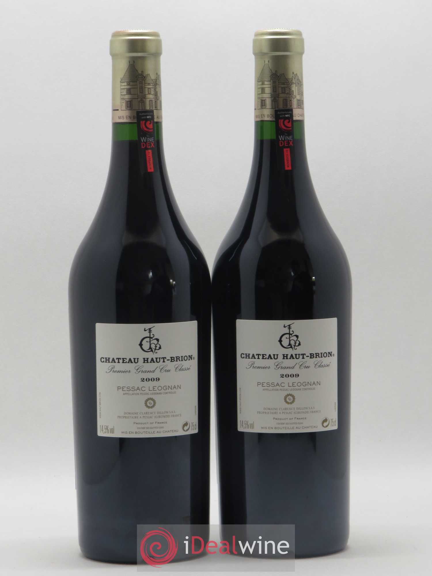 Château Haut Brion 1er Grand Cru Classé 2009 - Lot de 2 bouteilles - 1