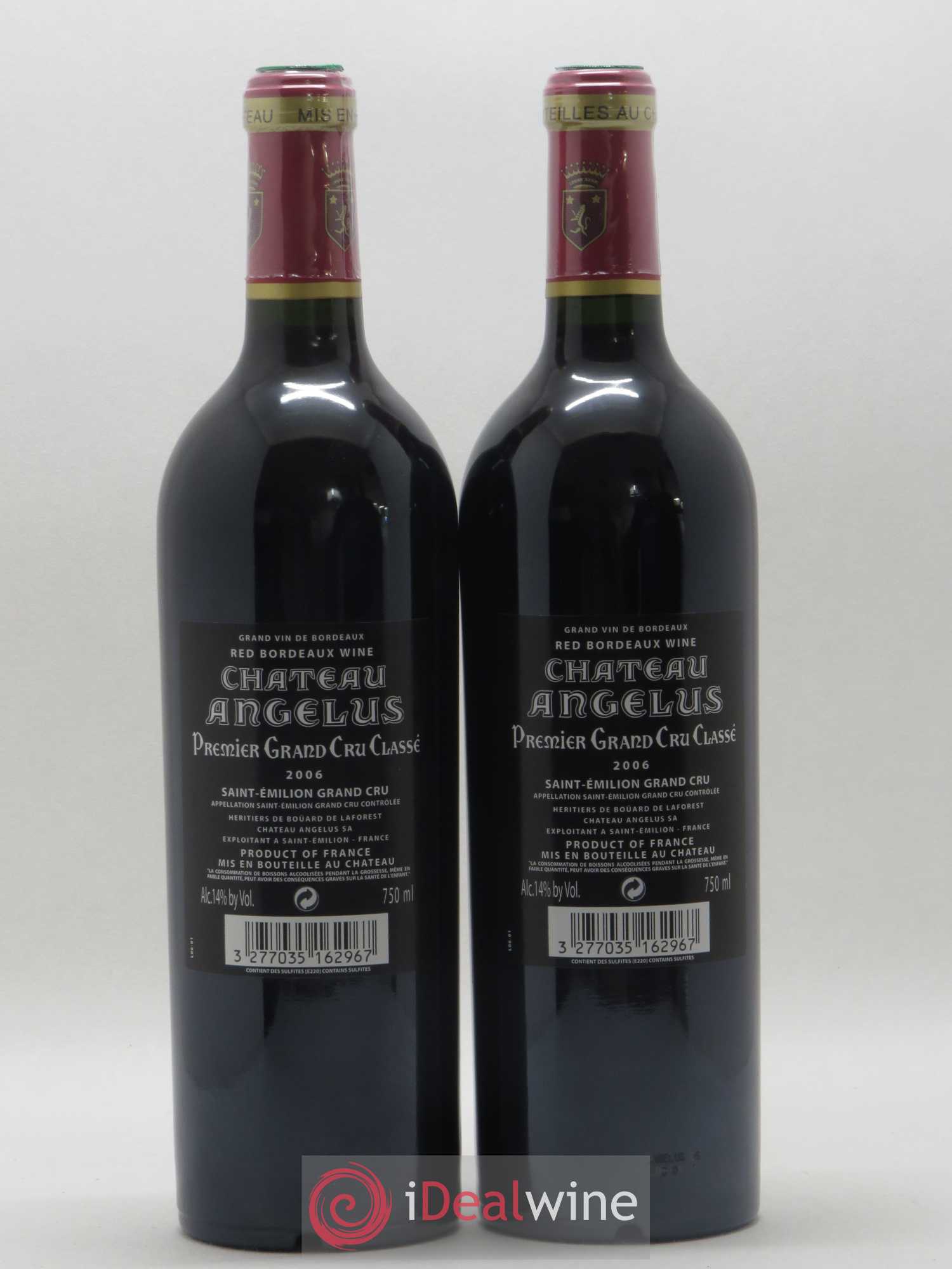 Château Angélus 1er Grand Cru Classé A 2006 - Lot de 2 bouteilles - 1