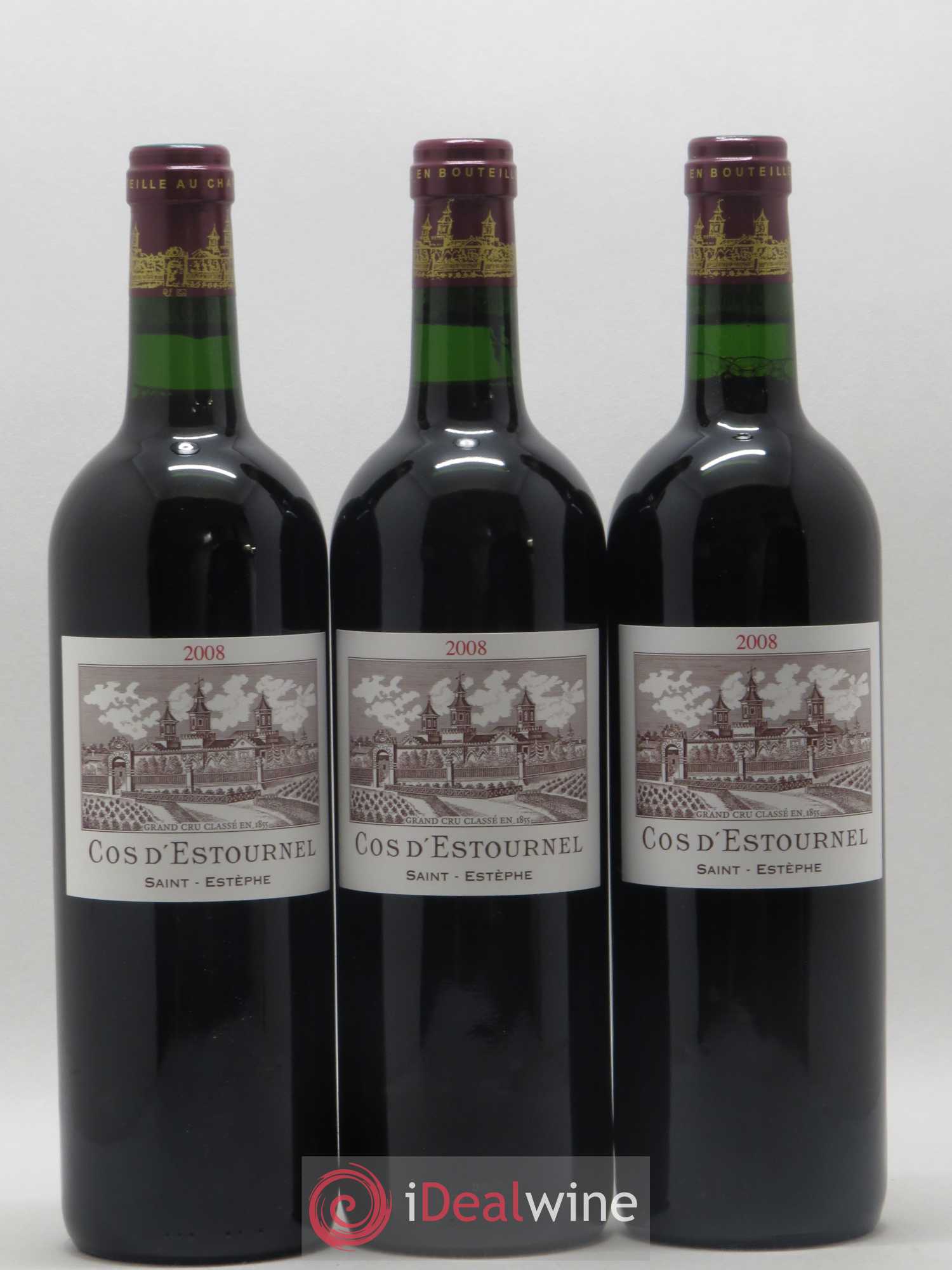 Cos d'Estournel 2ème Grand Cru Classé 2008 - Lot de 3 bouteilles - 0