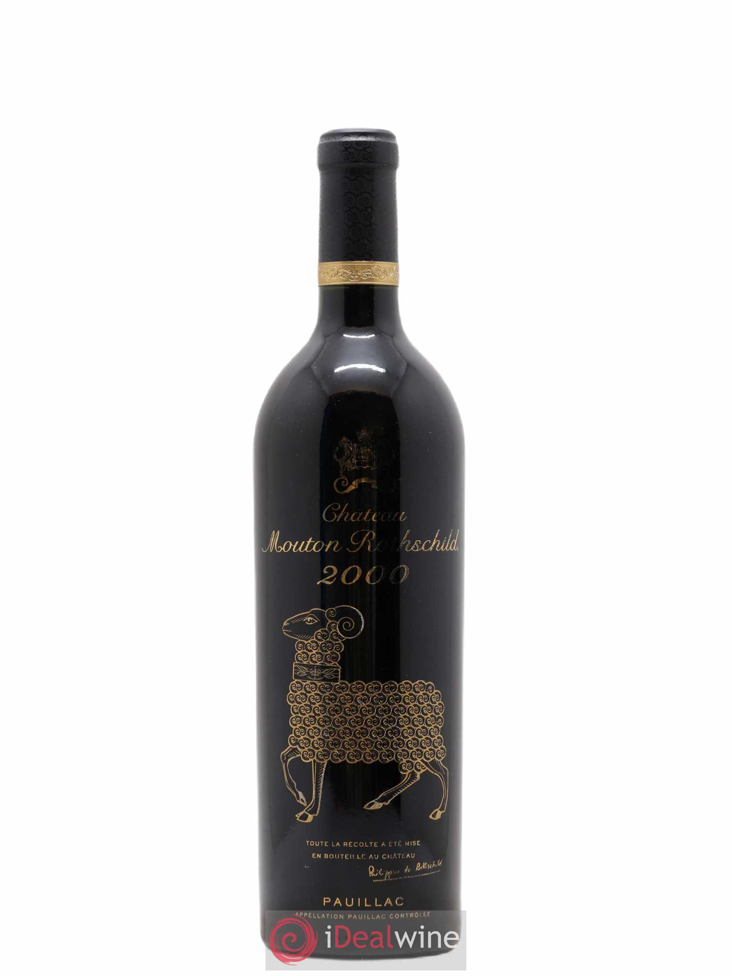 Château Mouton Rothschild 1er Grand Cru Classé 2000 - Lot de 1 bouteille - 0