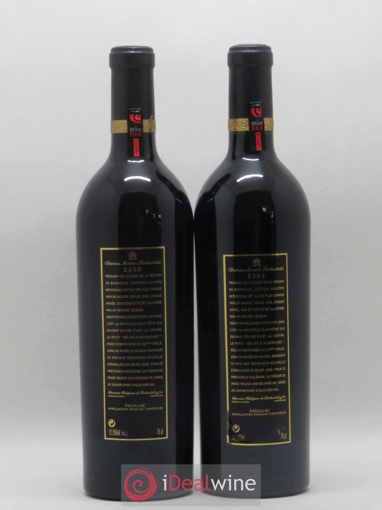 Château Mouton Rothschild 1er Grand Cru Classé 2000 - Lot de 2 bouteilles - 1