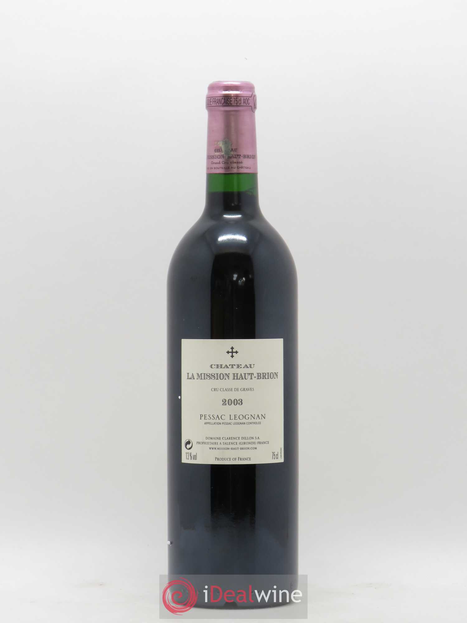 Château la Mission Haut-Brion Cru Classé de Graves 2003 - Lot de 1 bouteille - 1