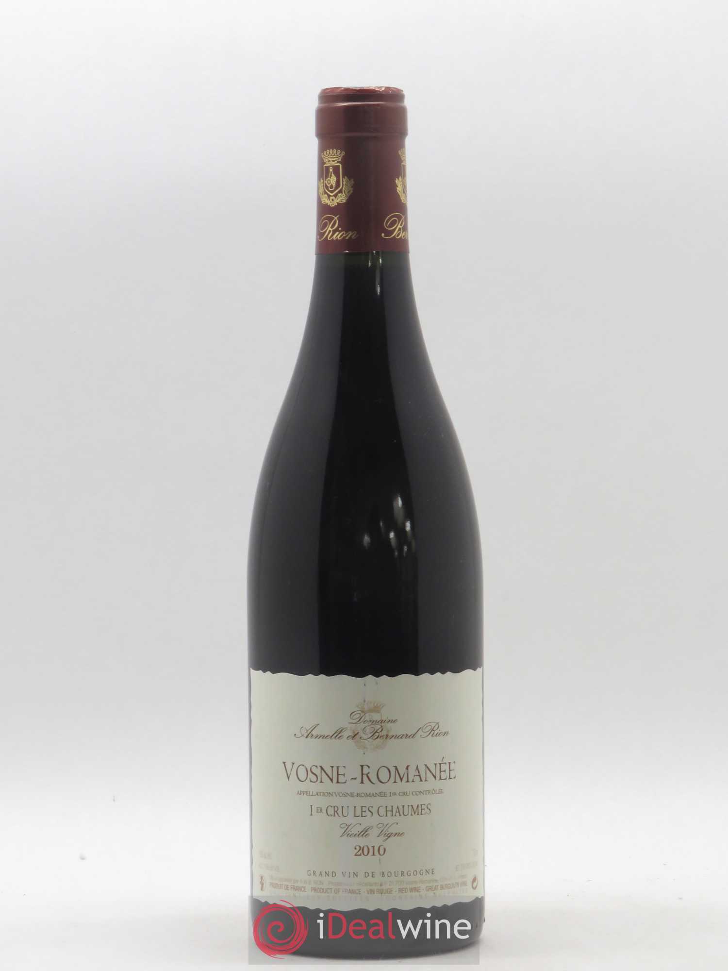 Vosne-Romanée 1er Cru Les Chaumes Armelle et Bernard Rion vieille vigne 2010 - Posten von 1 Flasche - 0
