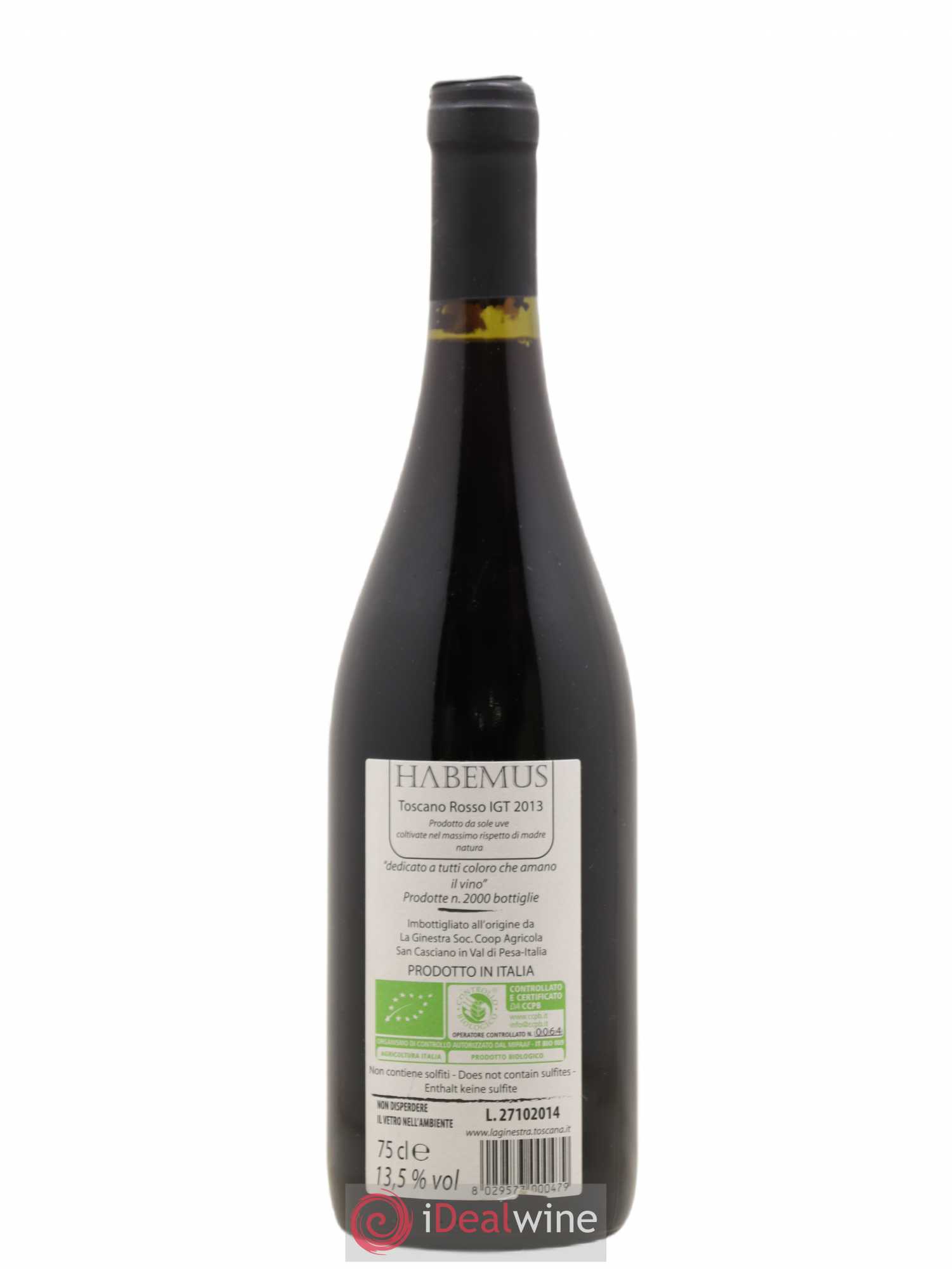 Toscana IGT Habemus Domaine de Coccelotti (sans prix de réserve) 2013 - Posten von 1 Flasche - 1