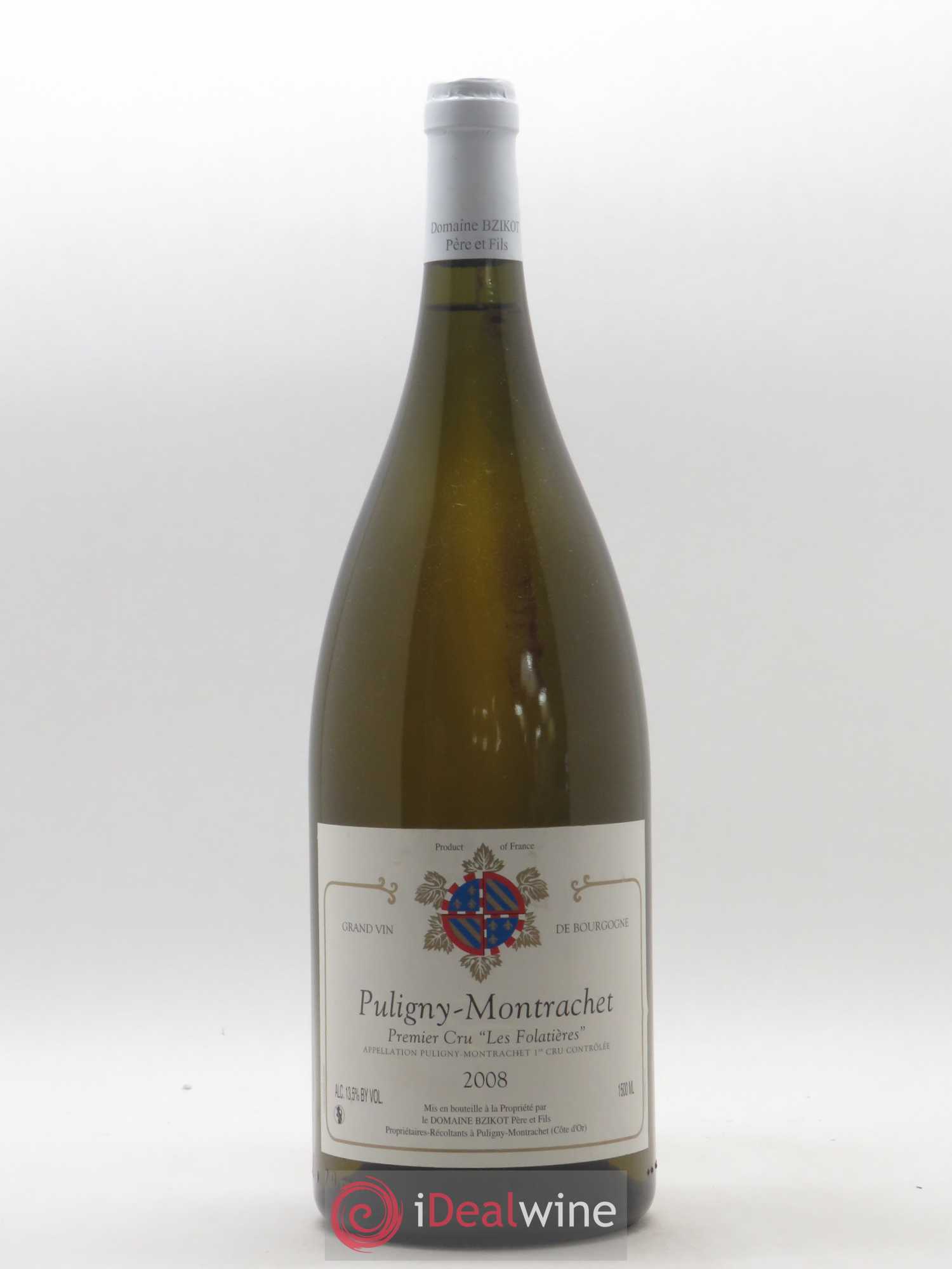 Puligny-Montrachet 1er Cru Domaine Bzikot Père et Fils Les Folatières 2008 - Posten von 1 Magnum - 0