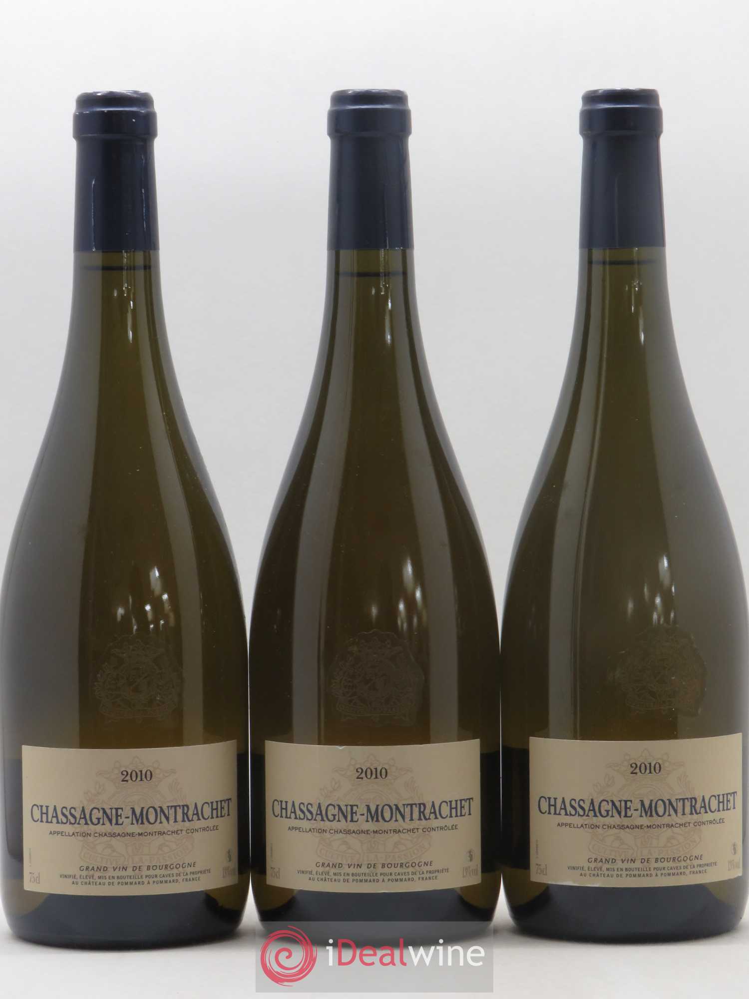 Chassagne-Montrachet Château de Pommard 2010 - Lotto di 3 bottiglie - 0