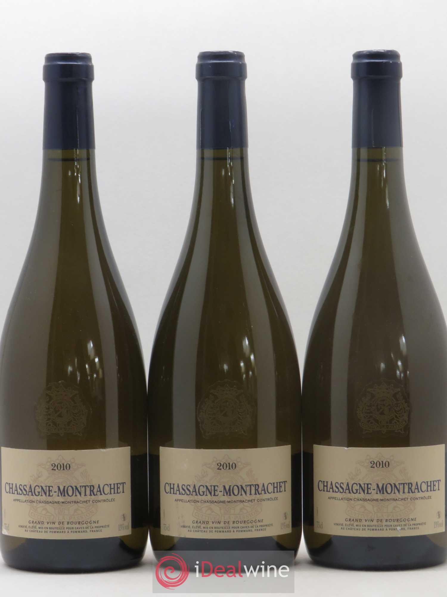 Chassagne-Montrachet Château de Pommard 2010 - Lot de 3 bouteilles - 0