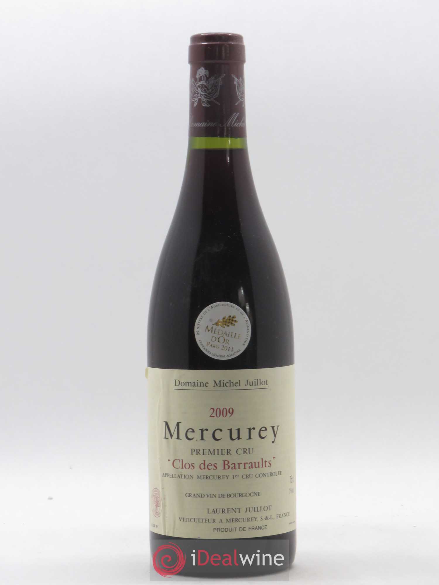 Mercurey 1er Cru Clos des Barraults Michel Juillot (Domaine) 2009 - Lot de 1 bouteille - 0