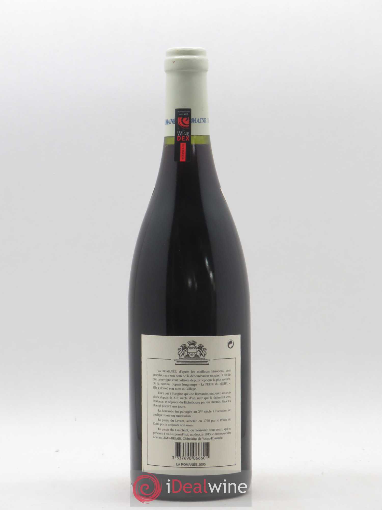 La Romanée Grand Cru Comte Liger-Belair (Domaine du) 2000 - Lot de 1 bouteille - 1