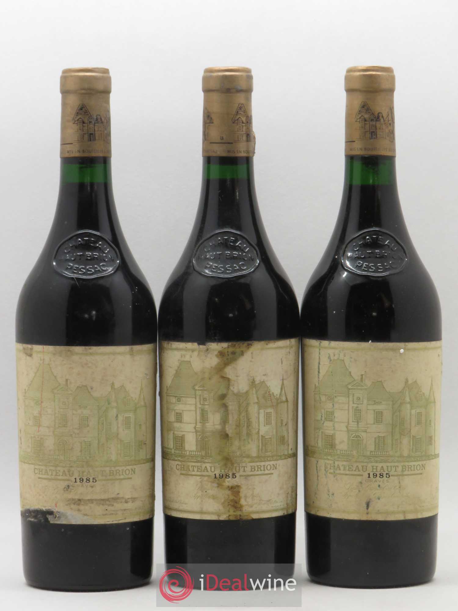 Château Haut Brion 1er Grand Cru Classé 1985 - Lot de 3 bouteilles - 0
