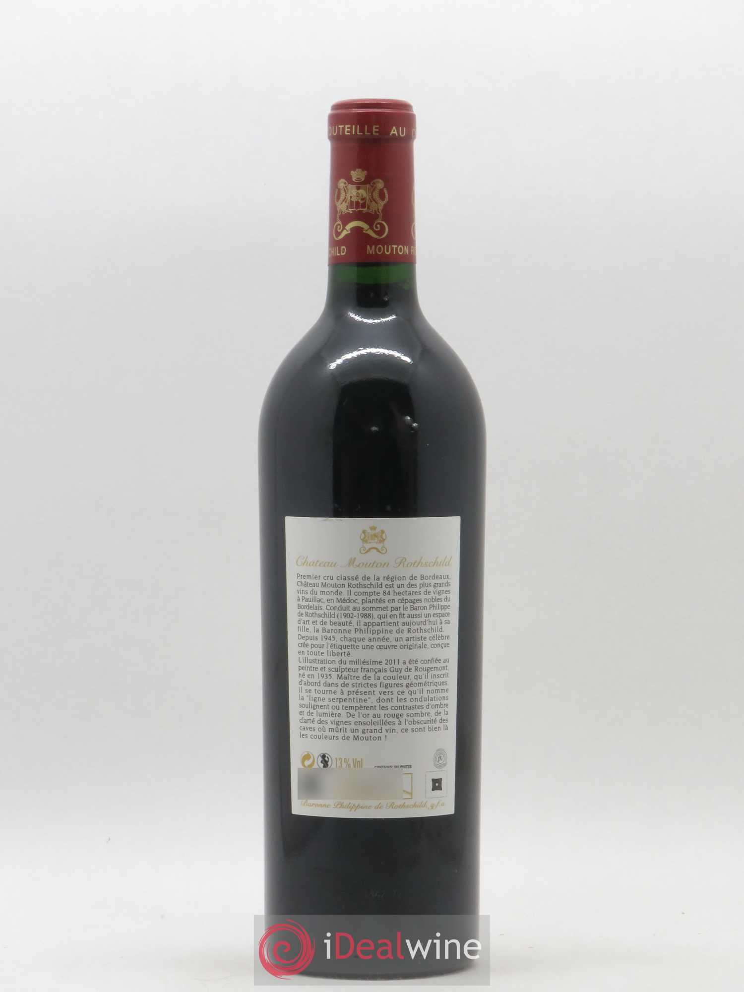 Château Mouton Rothschild 1er Grand Cru Classé 2011 - Lot de 1 bouteille - 1