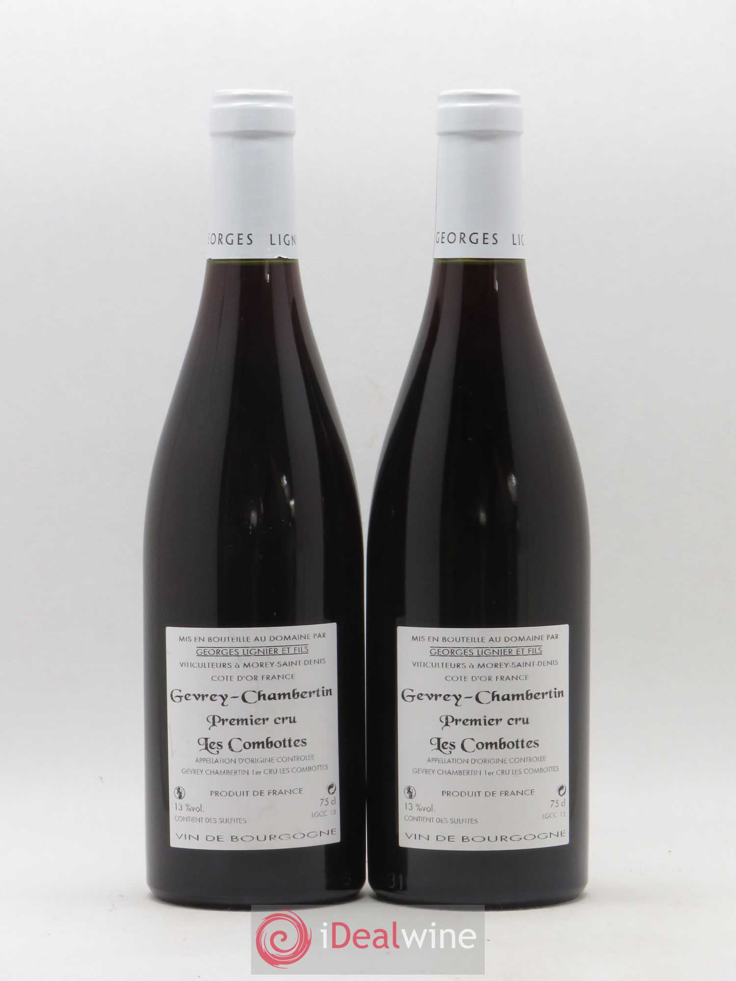 Gevrey-Chambertin 1er Cru Les Combottes Georges Lignier et Fils 2015 - Posten von 2 Flaschen - 1