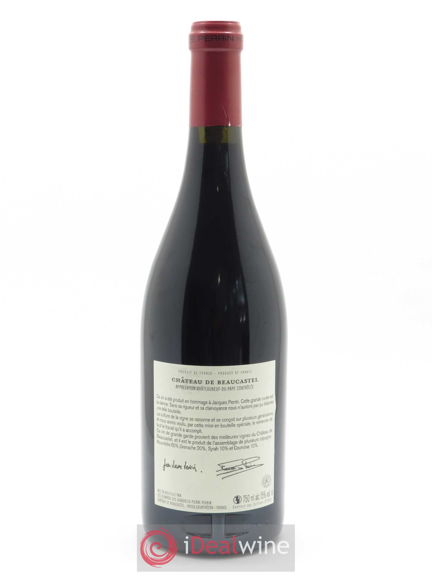 Châteauneuf-du-Pape Château de Beaucastel Hommage à Jacques Perrin Famille Perrin 2014 - Lot of 1 bottle - 1